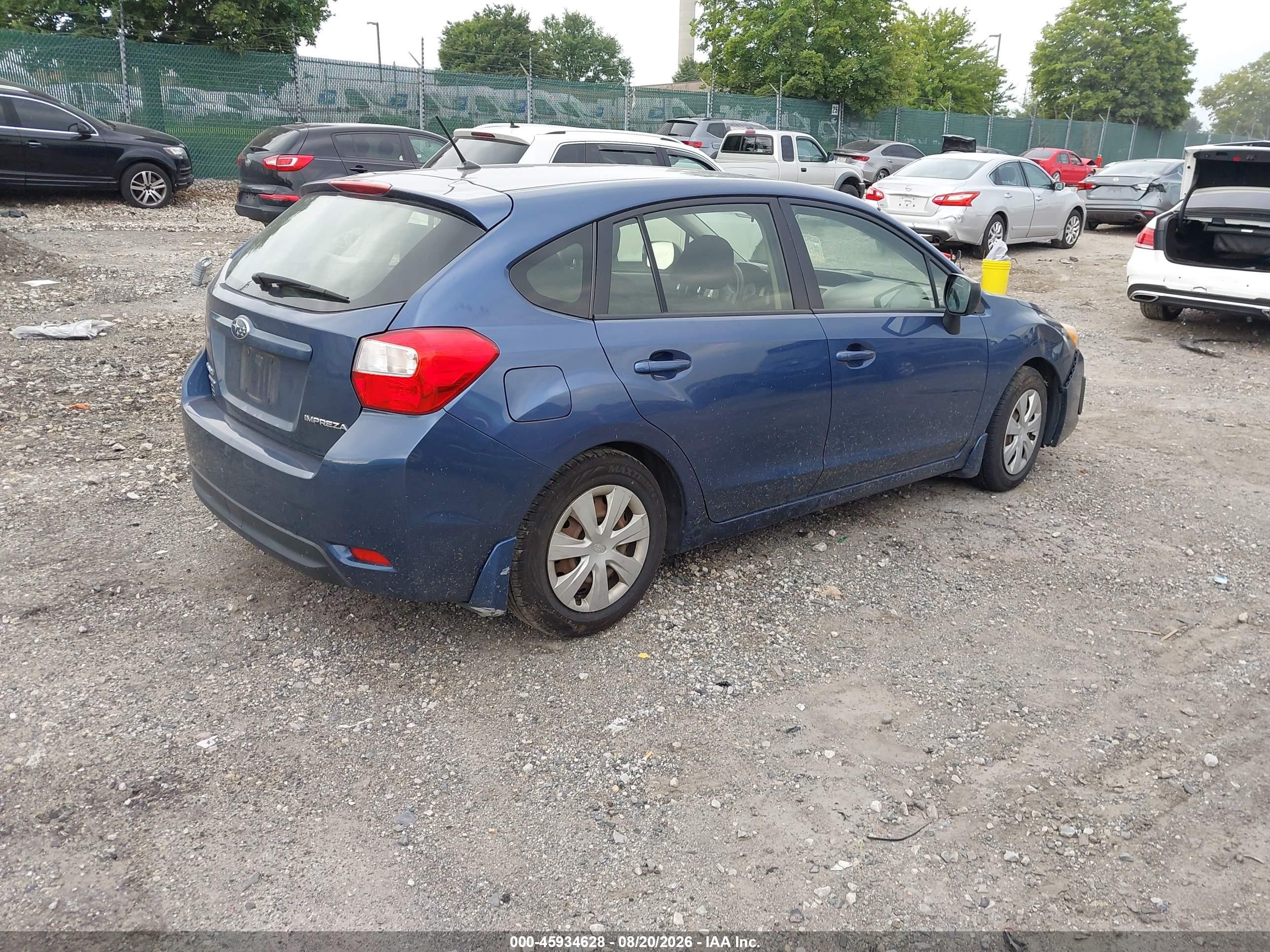 2013 Subaru Impreza 2.0i Dark Blue vin: JF1GPAA60D2879969