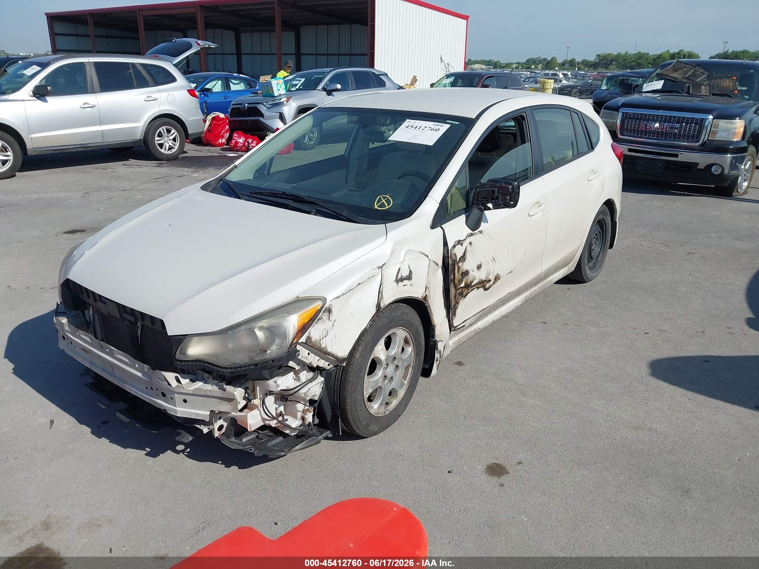 2014 Subaru Impreza 2.0i White vin: JF1GPAA60E8264322