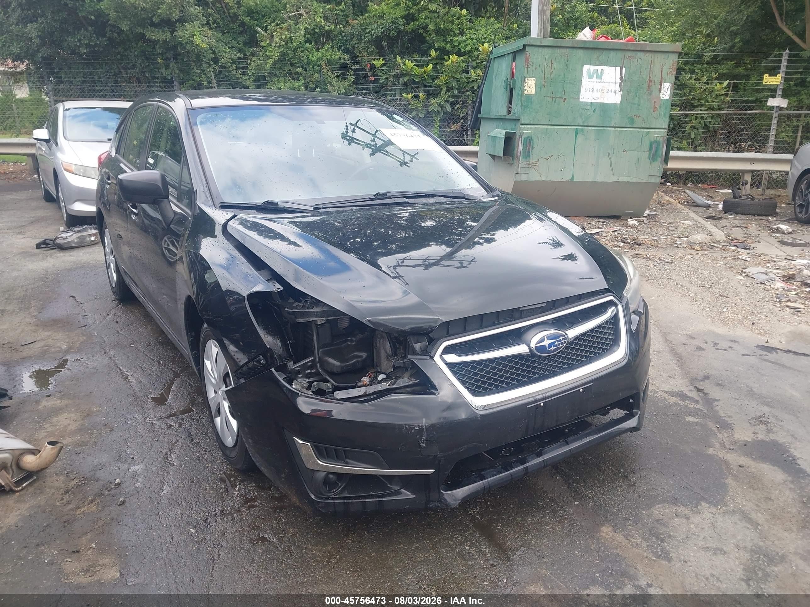 2015 Subaru Impreza 2.0i Black vin: JF1GPAA60FG278048