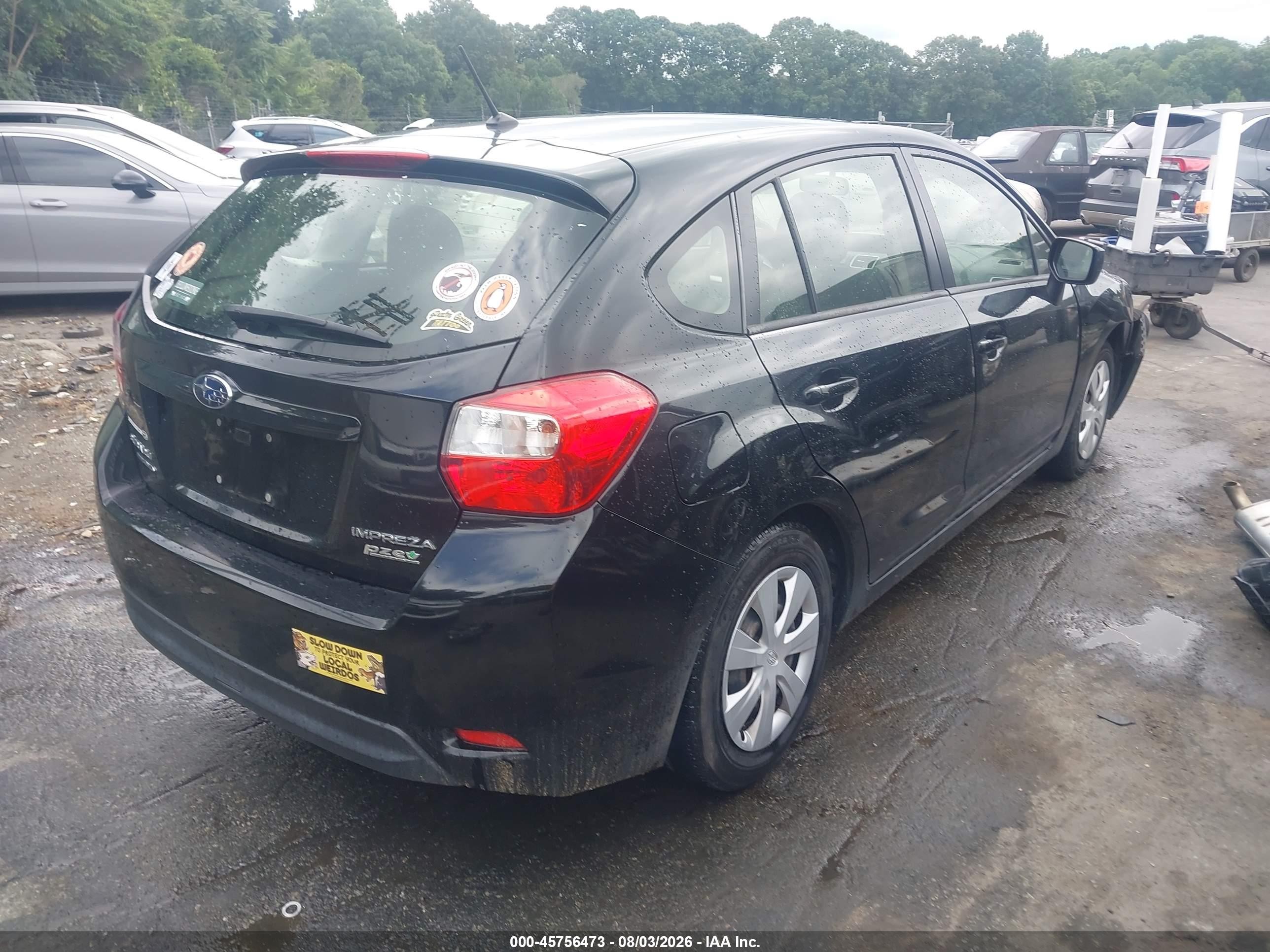 2015 Subaru Impreza 2.0i Black vin: JF1GPAA60FG278048
