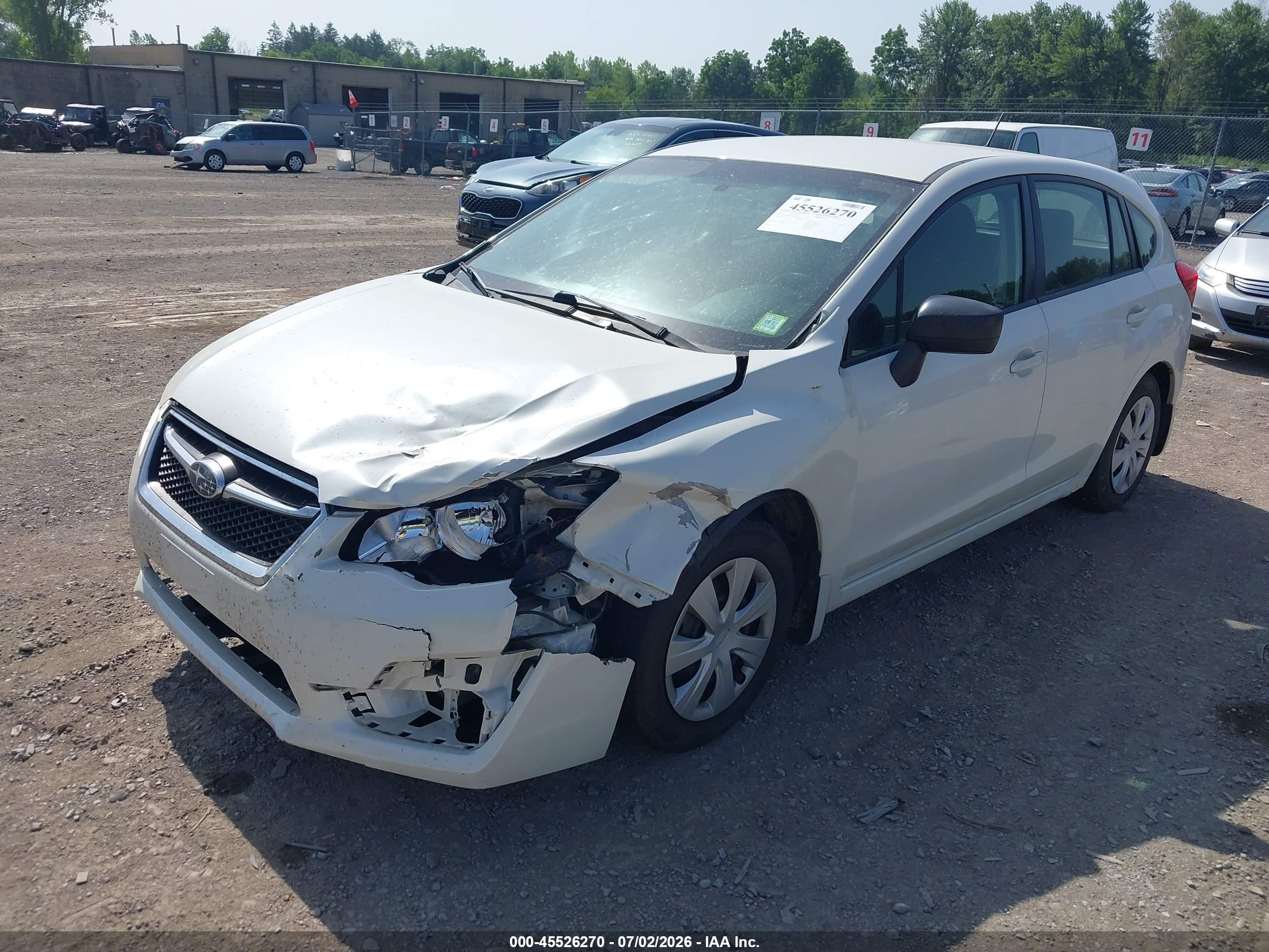 2015 Subaru Impreza 2.0i White vin: JF1GPAA60FH268954