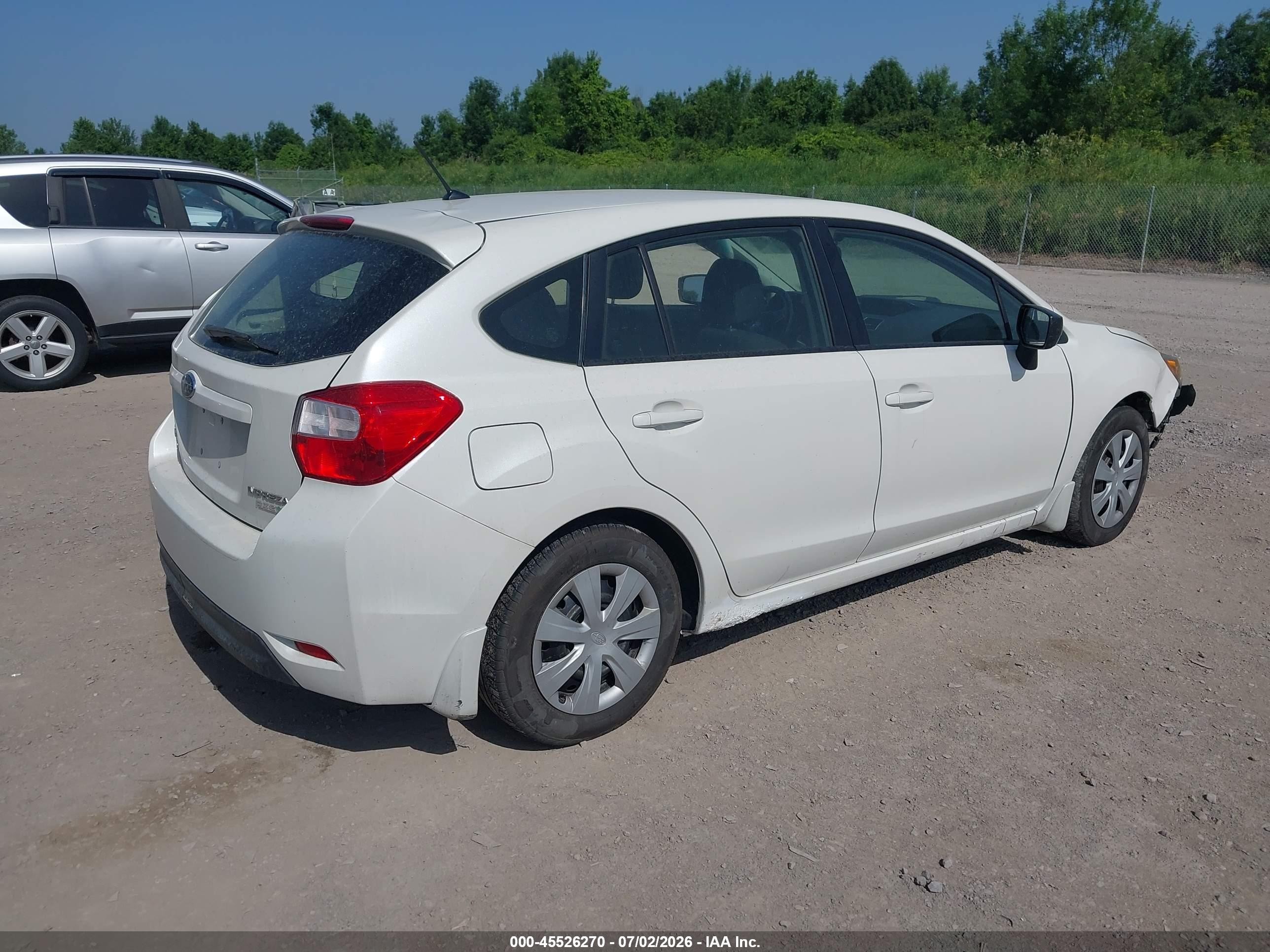 2015 Subaru Impreza 2.0i White vin: JF1GPAA60FH268954