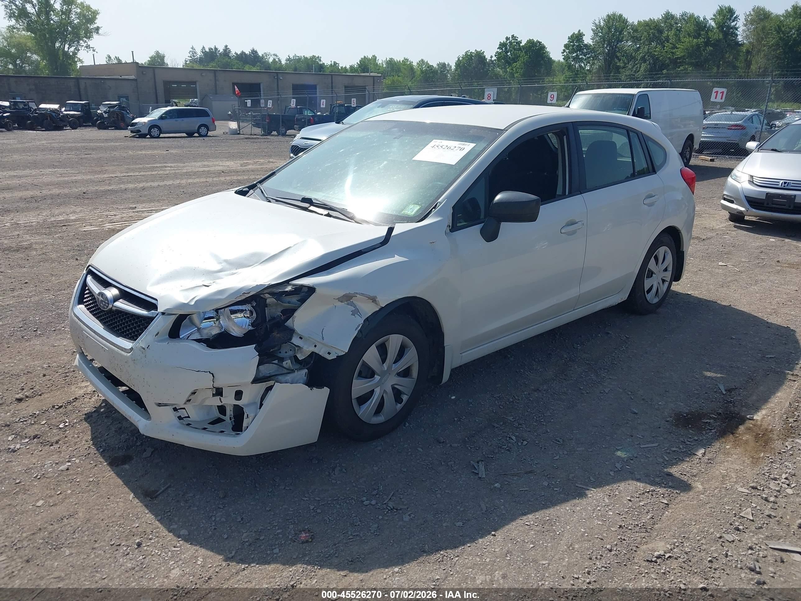 2015 Subaru Impreza 2.0i White vin: JF1GPAA60FH268954