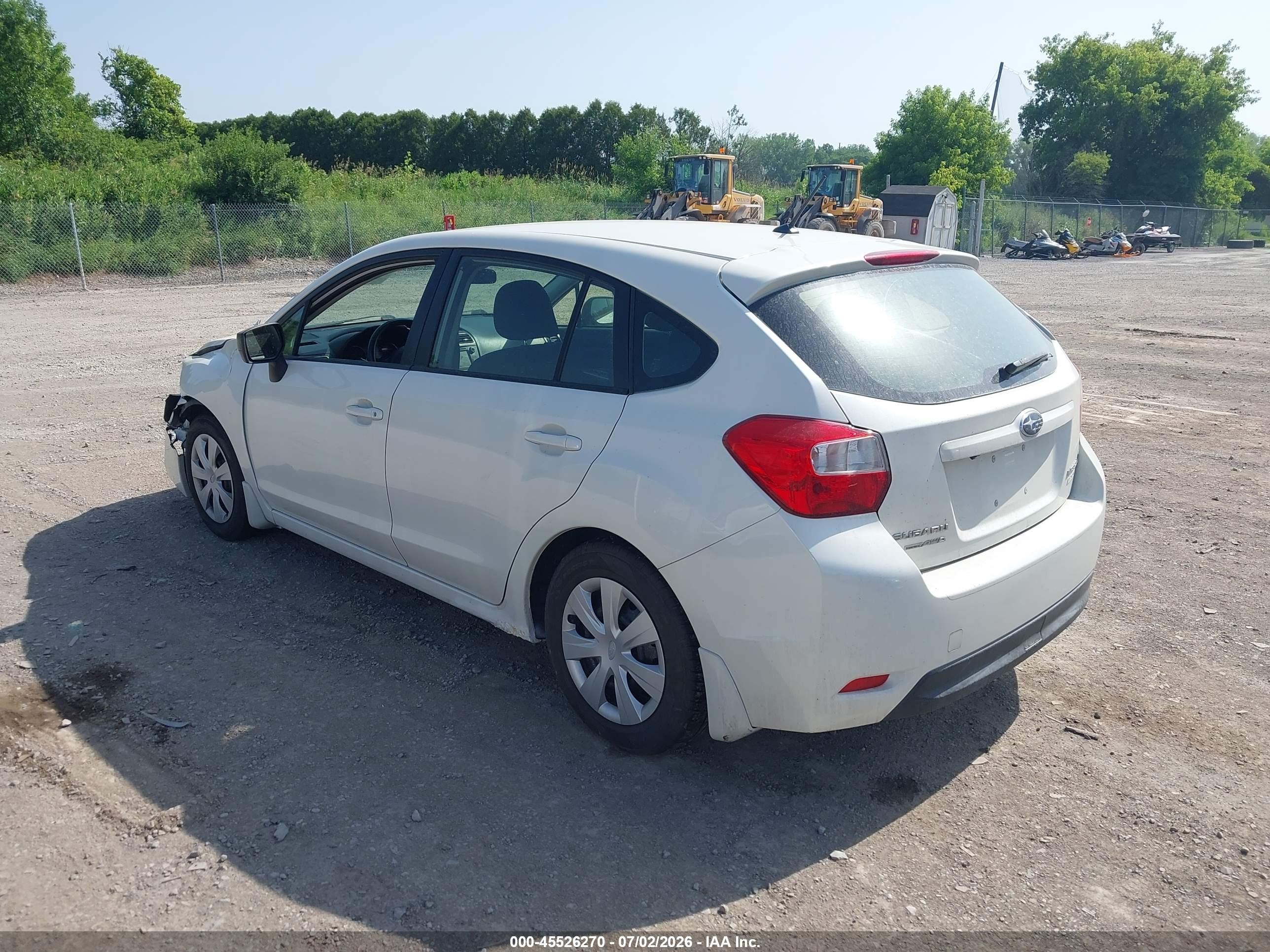 2015 Subaru Impreza 2.0i White vin: JF1GPAA60FH268954