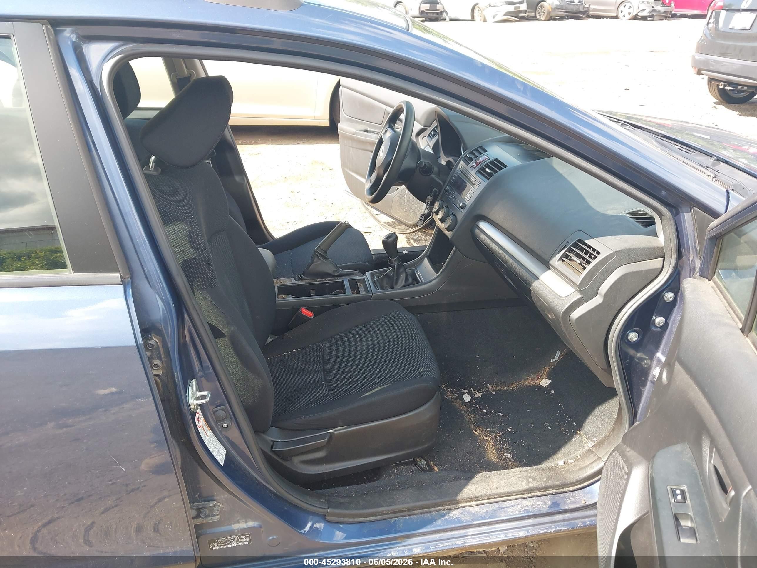 2012 Subaru Impreza 2.0i Blue vin: JF1GPAA61CG206268