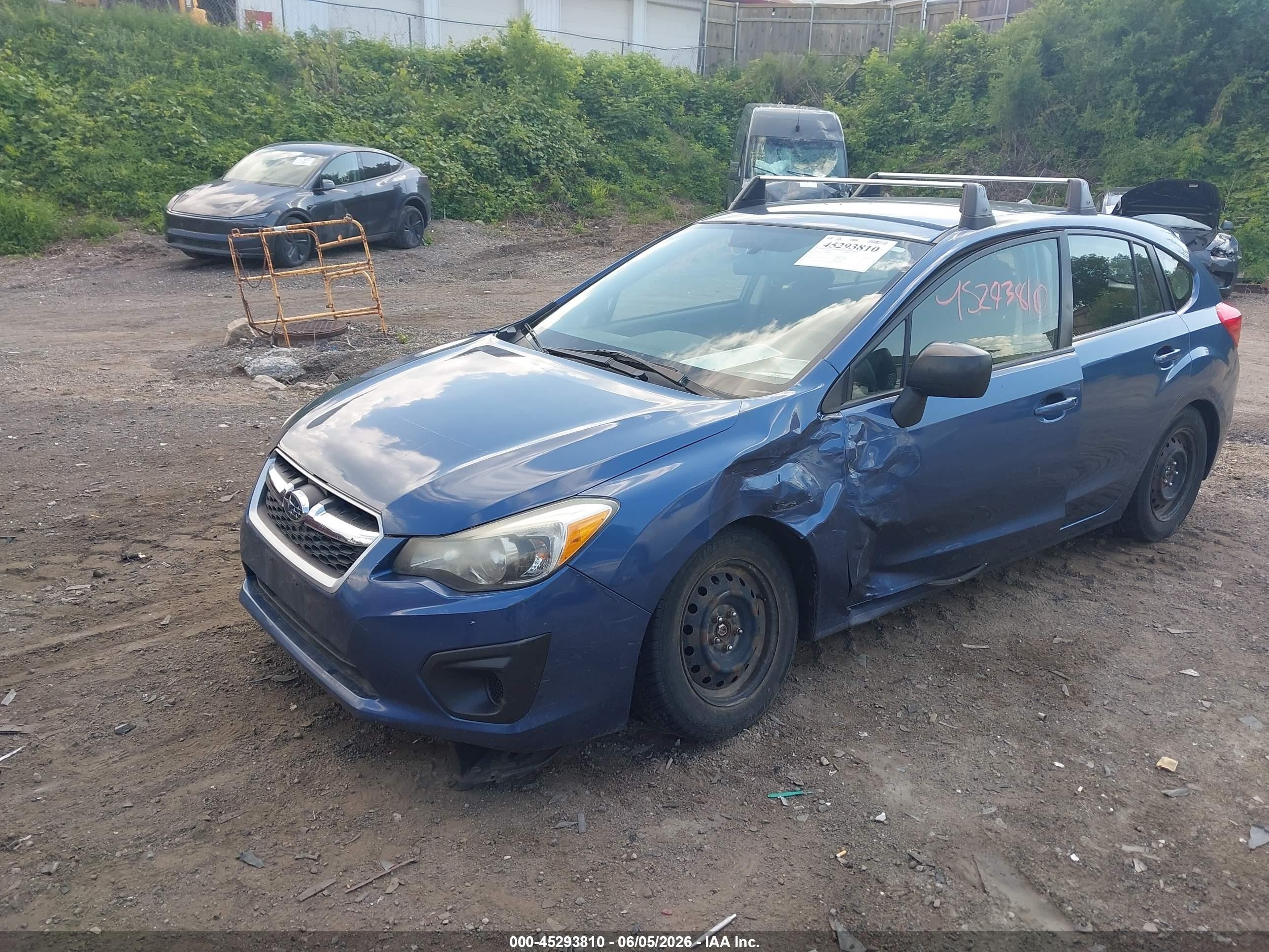2012 Subaru Impreza 2.0i Blue vin: JF1GPAA61CG206268