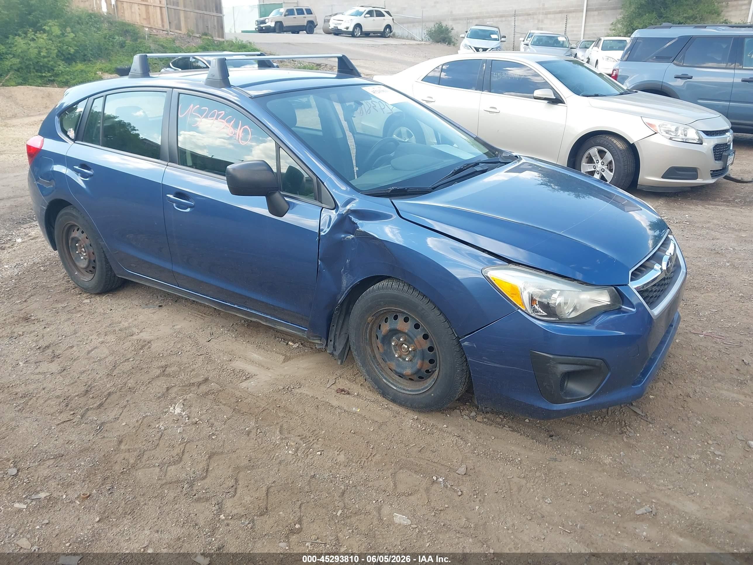 2012 Subaru Impreza 2.0i Blue vin: JF1GPAA61CG206268