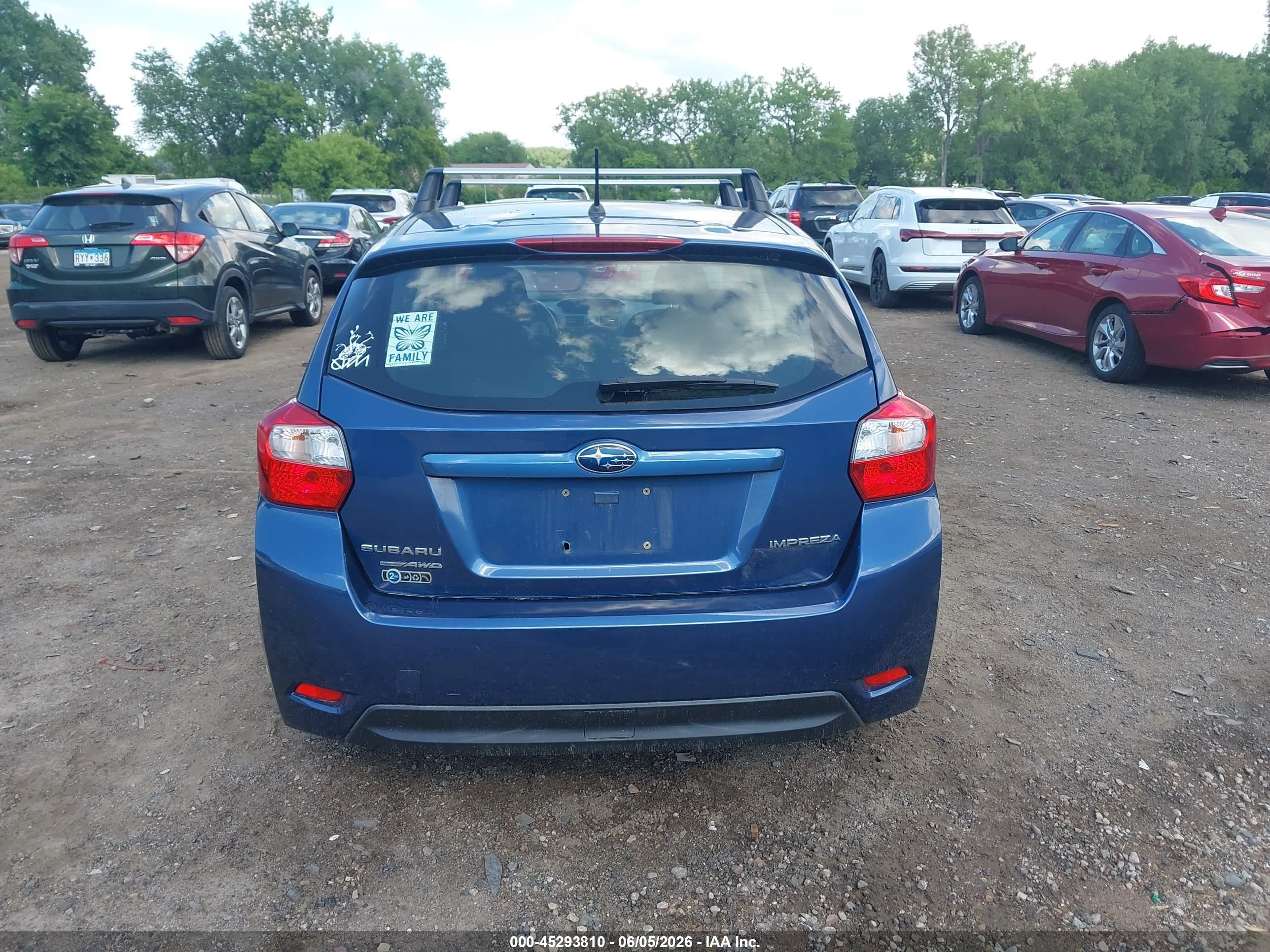 2012 Subaru Impreza 2.0i Blue vin: JF1GPAA61CG206268