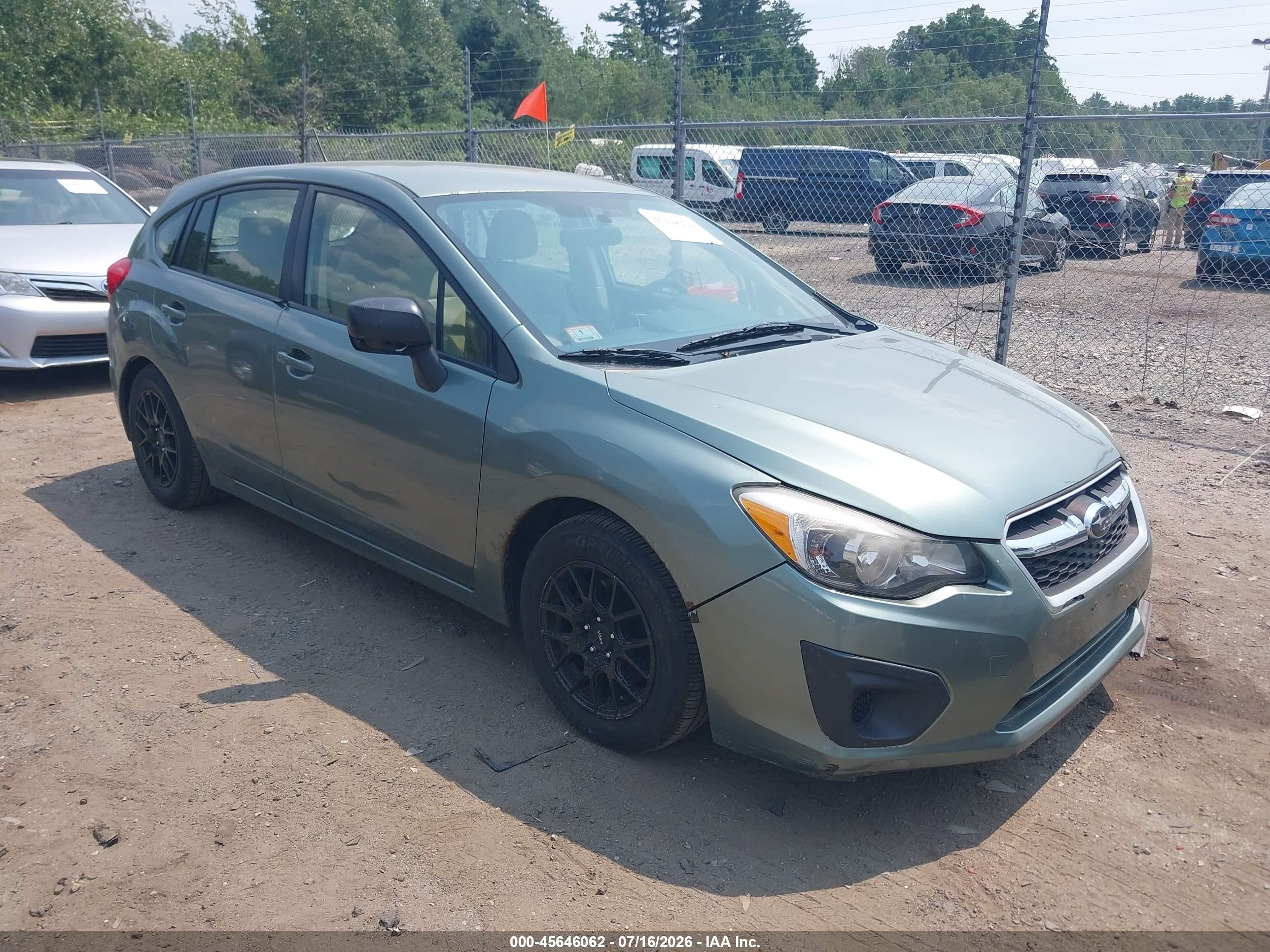 2014 Subaru Impreza 2.0i Turquoise vin: JF1GPAA61E8231183