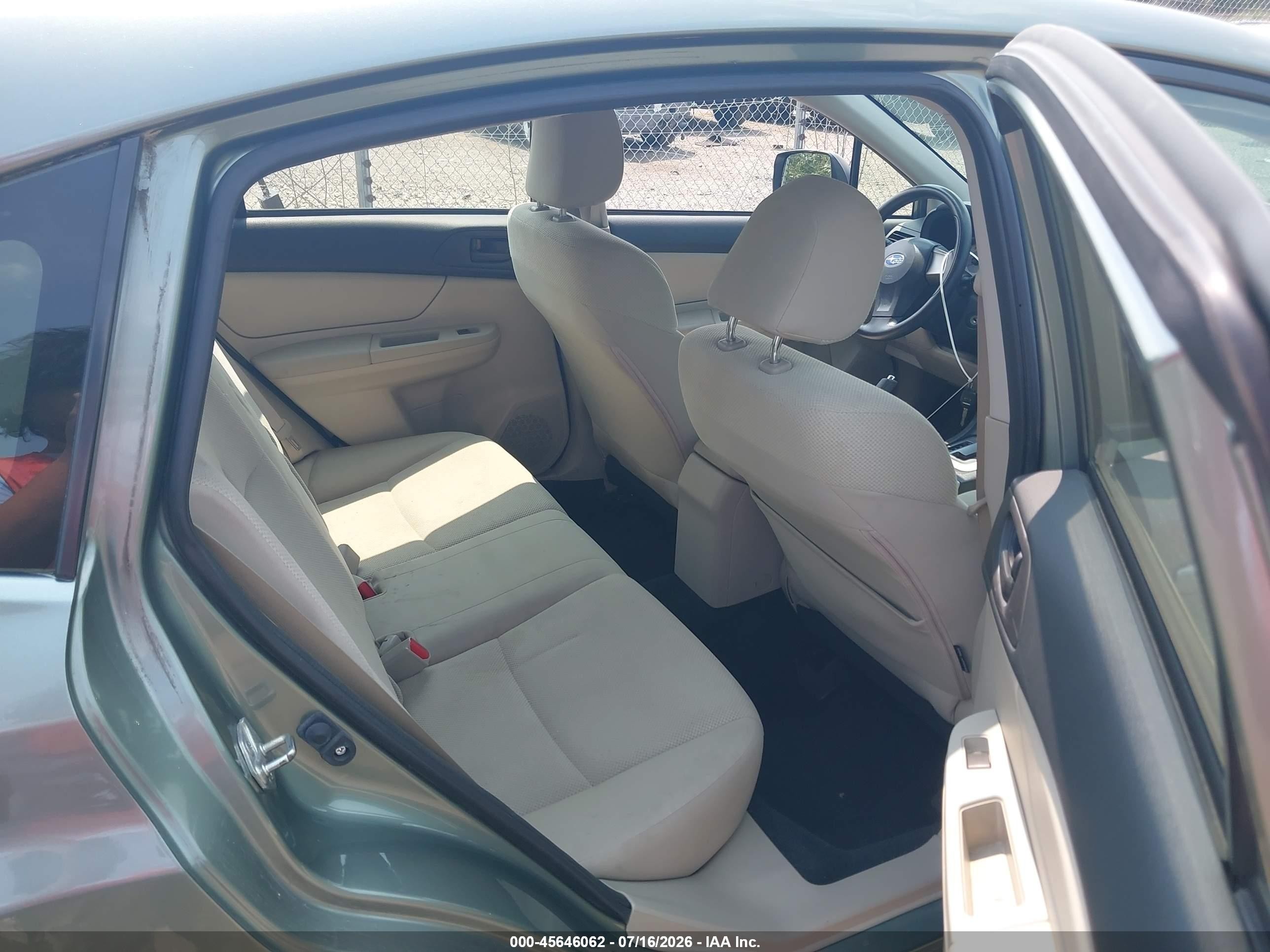 2014 Subaru Impreza 2.0i Turquoise vin: JF1GPAA61E8231183