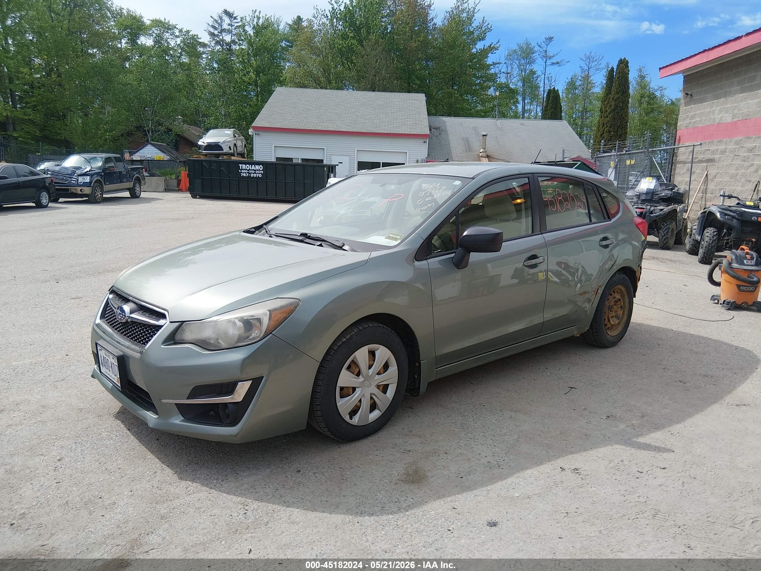 2015 Subaru Impreza 2.0i Green vin: JF1GPAA61FH261656