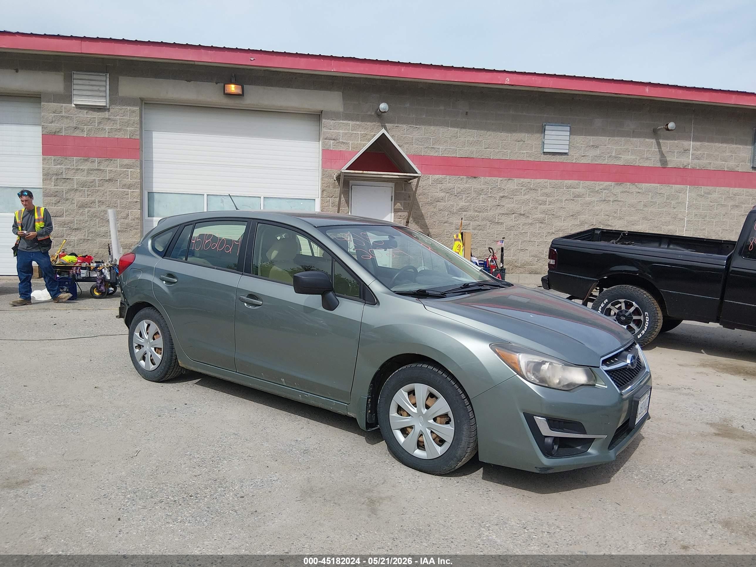 2015 Subaru Impreza 2.0i Зеленый vin: JF1GPAA61FH261656