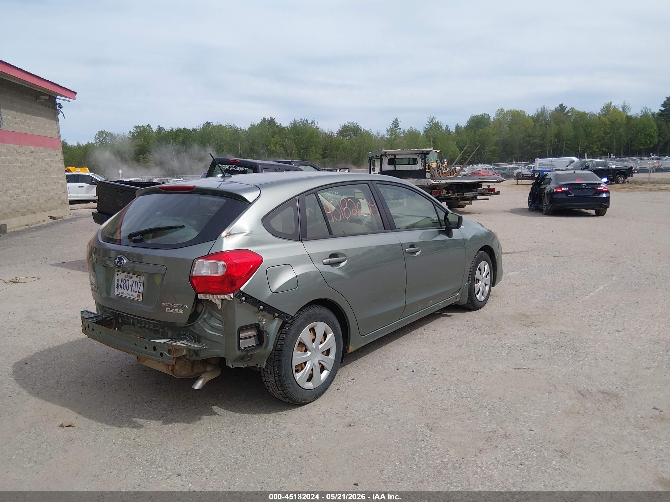 2015 Subaru Impreza 2.0i Green vin: JF1GPAA61FH261656