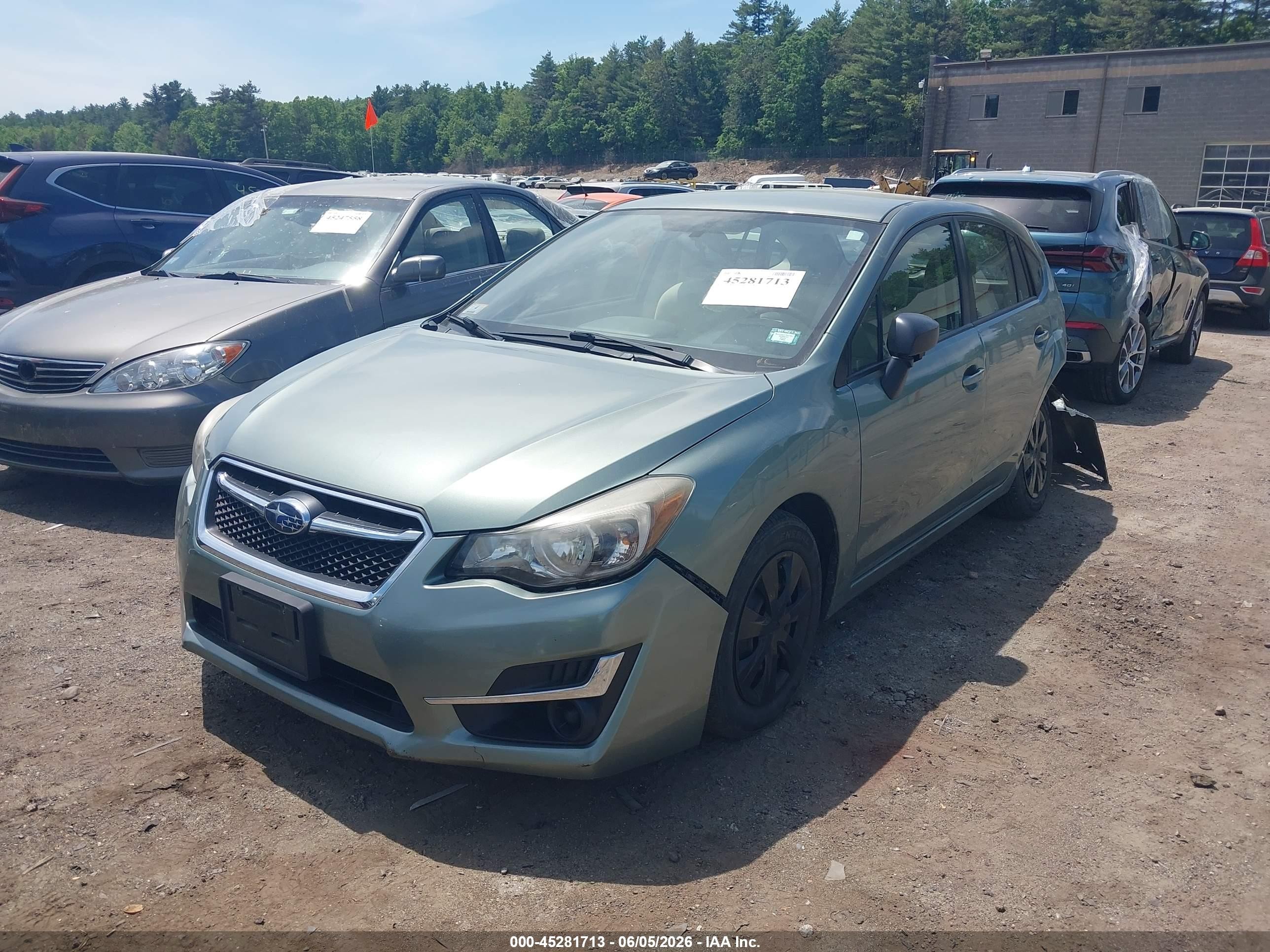 2016 Subaru Impreza 2.0i Green vin: JF1GPAA61GH287689