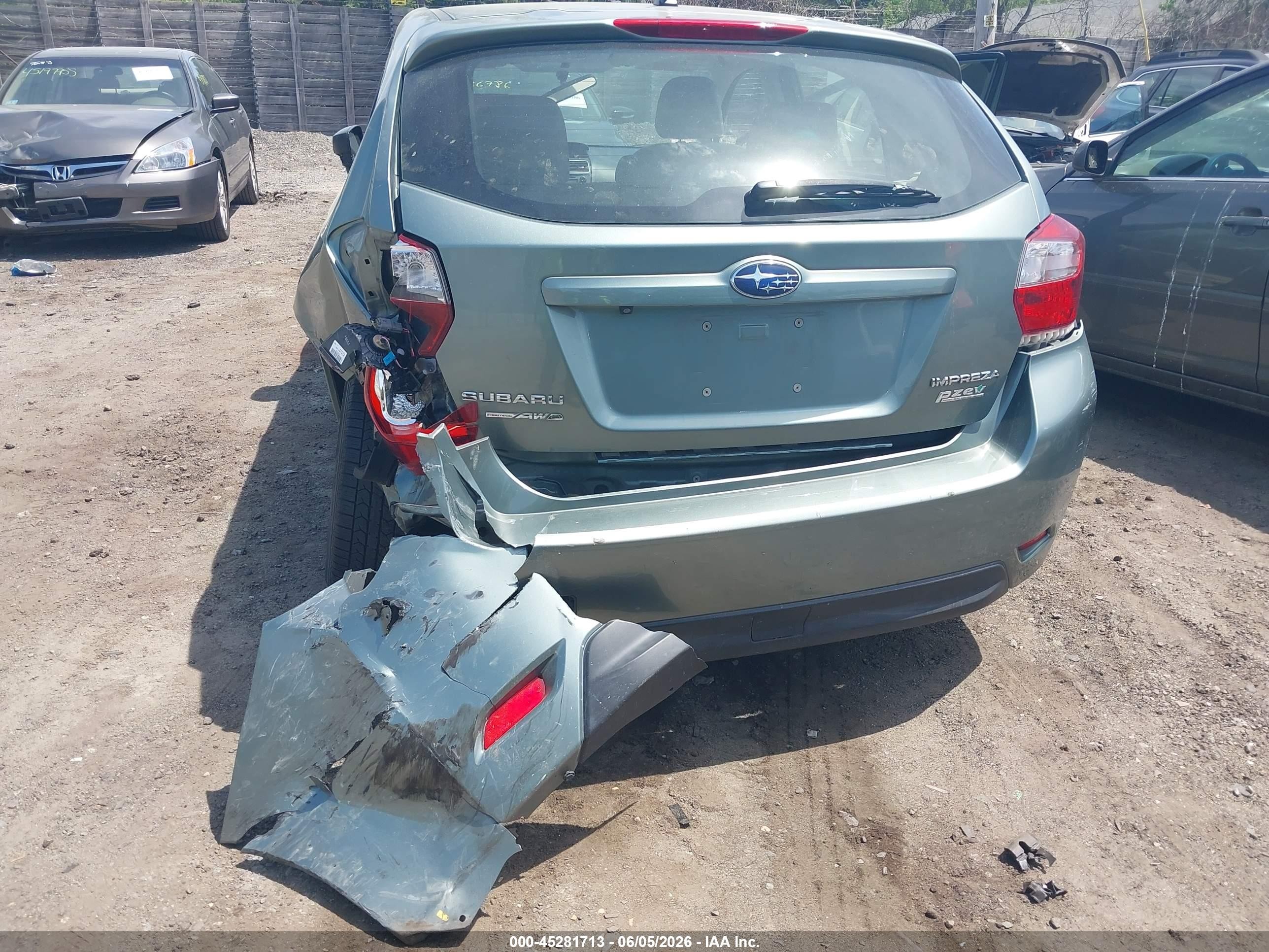 2016 Subaru Impreza 2.0i Green vin: JF1GPAA61GH287689