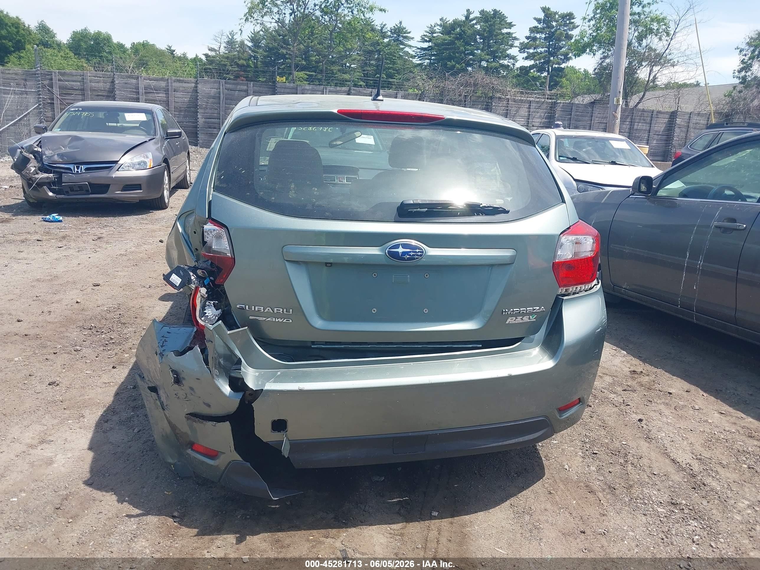2016 Subaru Impreza 2.0i Green vin: JF1GPAA61GH287689