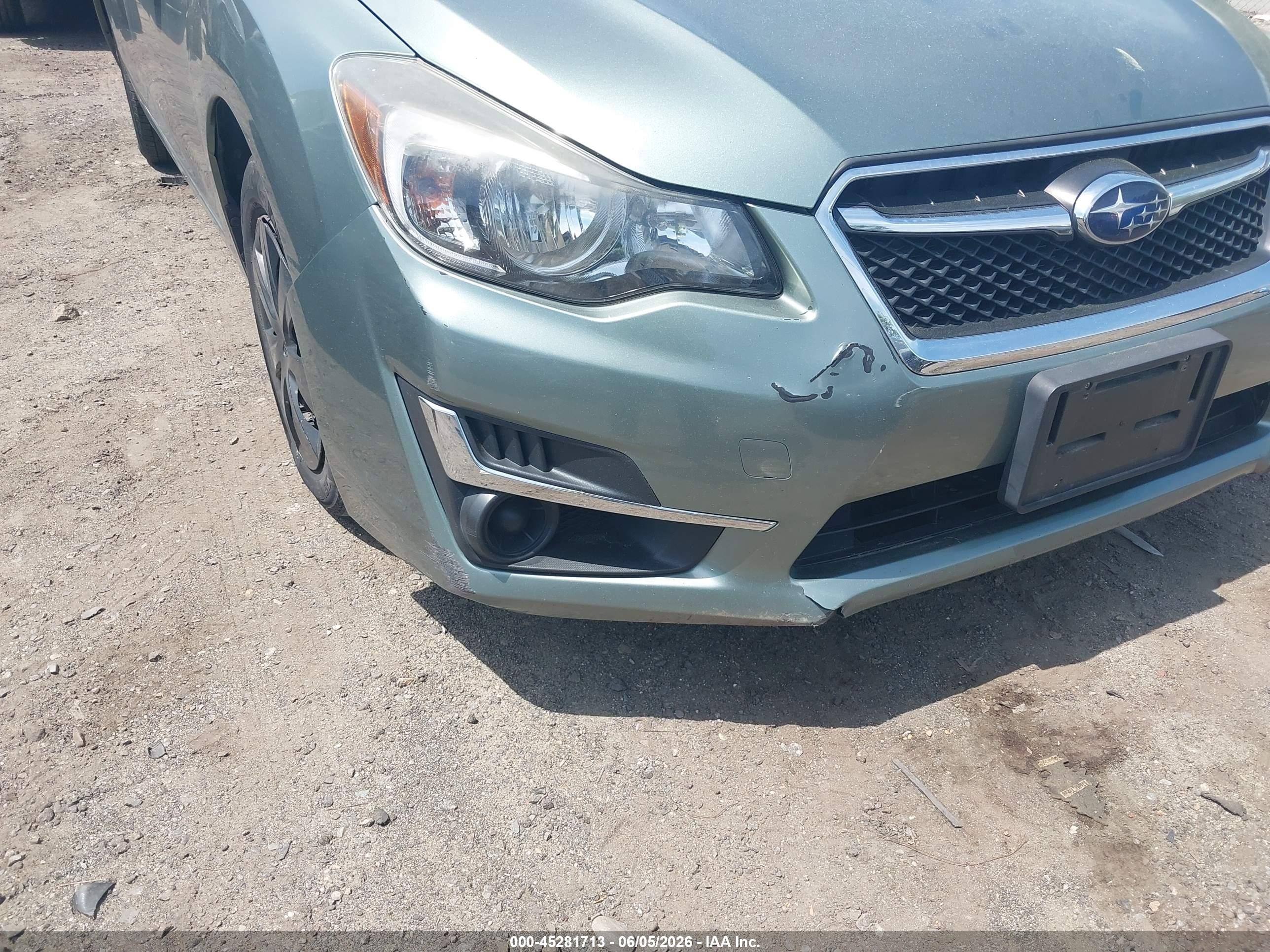 2016 Subaru Impreza 2.0i Green vin: JF1GPAA61GH287689