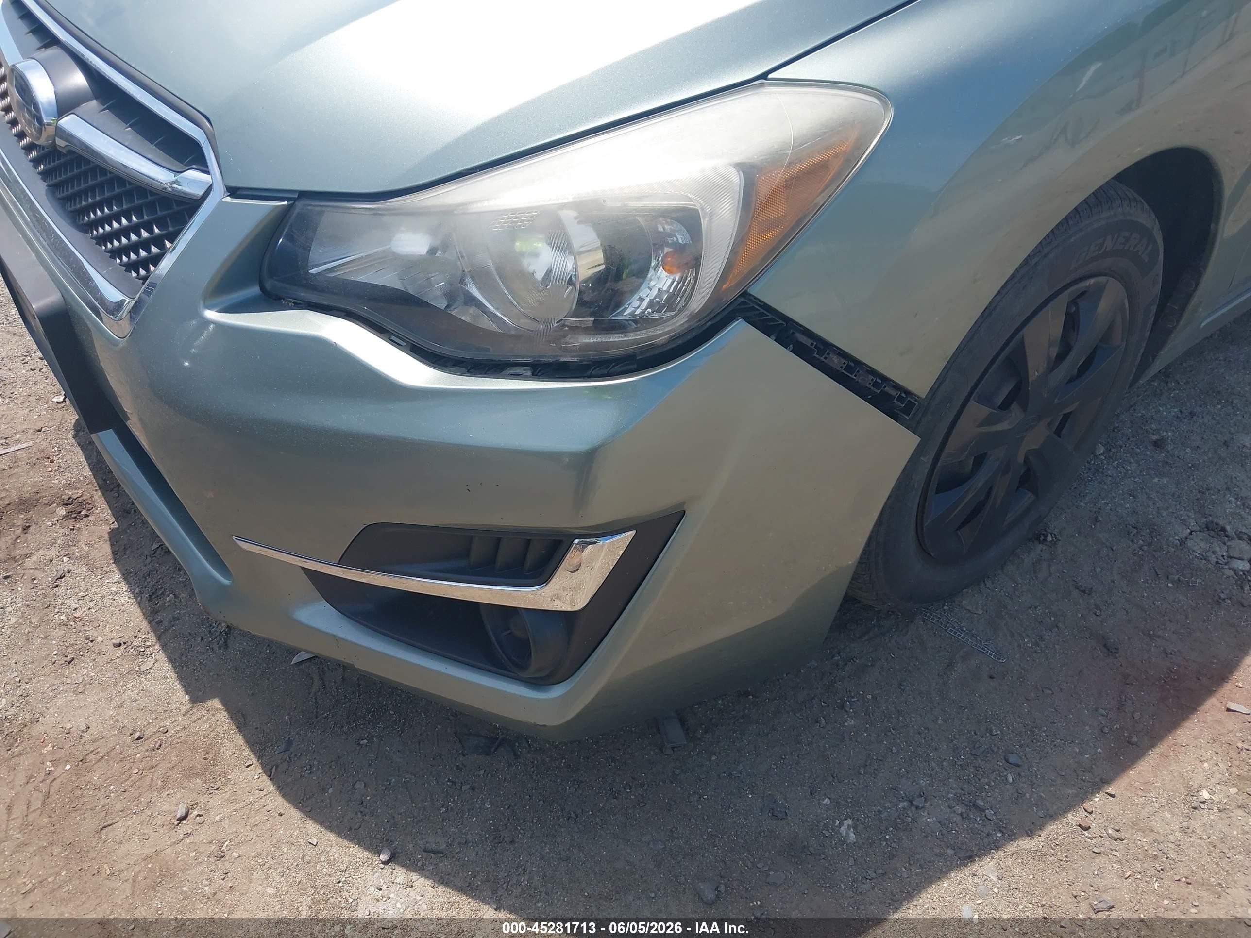2016 Subaru Impreza 2.0i Green vin: JF1GPAA61GH287689