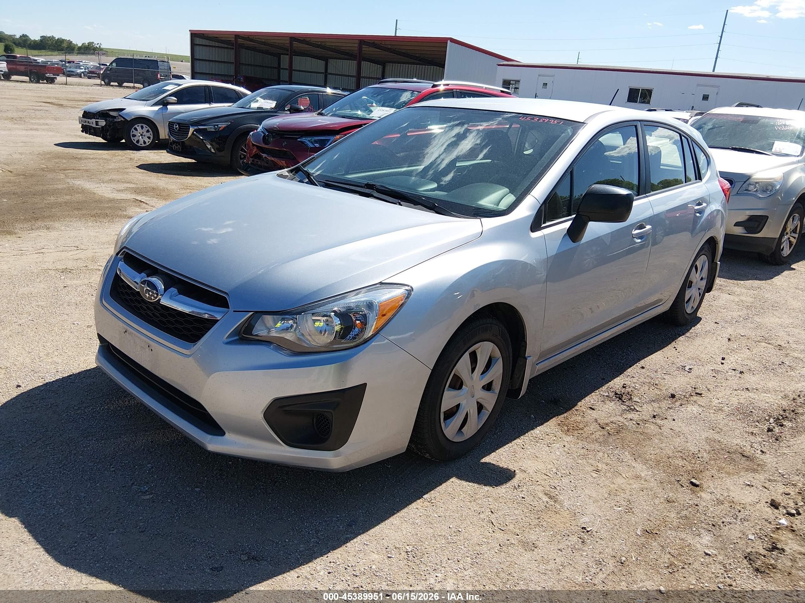 2012 Subaru Impreza 2.0i Silver vin: JF1GPAA62CH212560