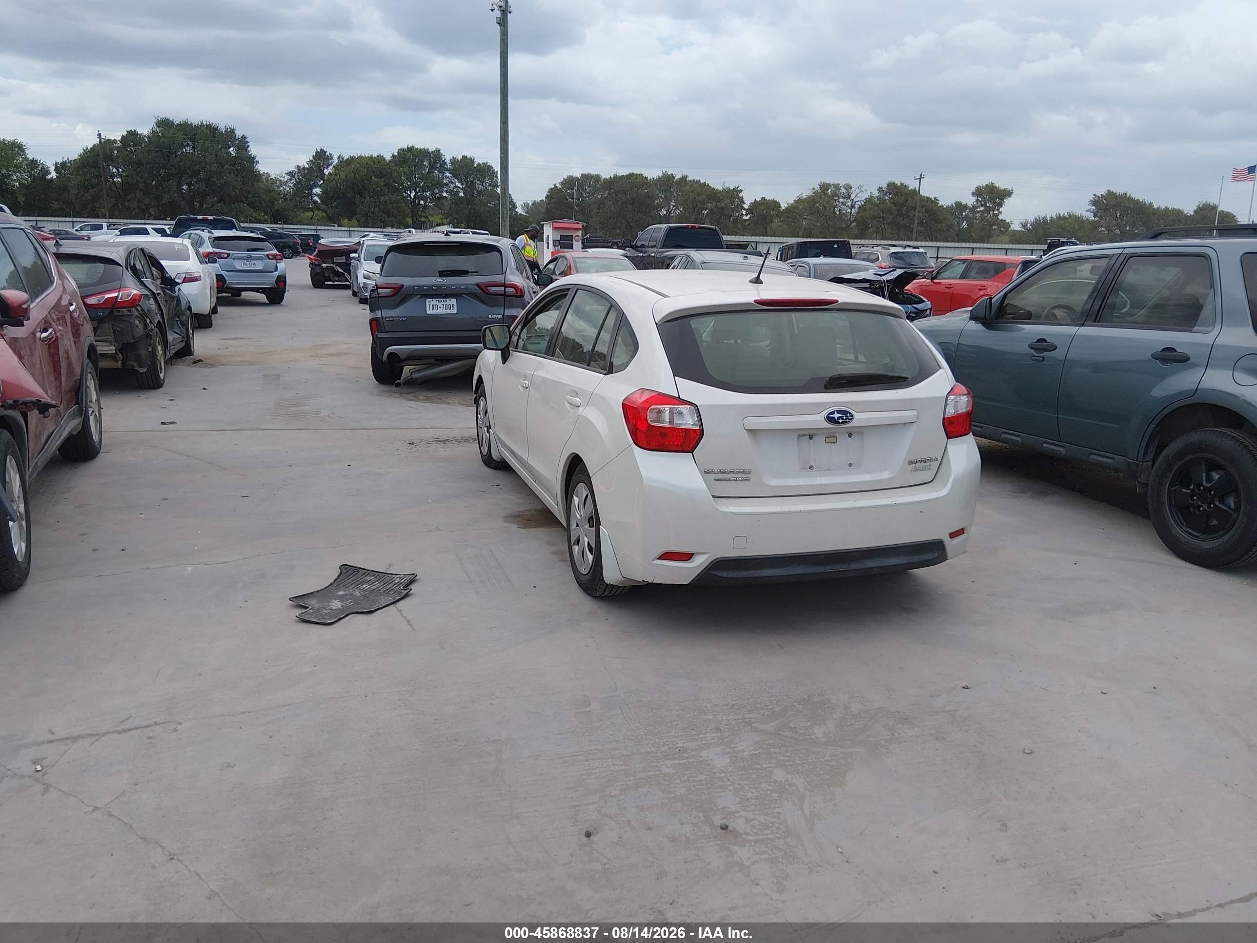 2014 Subaru Impreza 2.0i Белый vin: JF1GPAA62E8282580