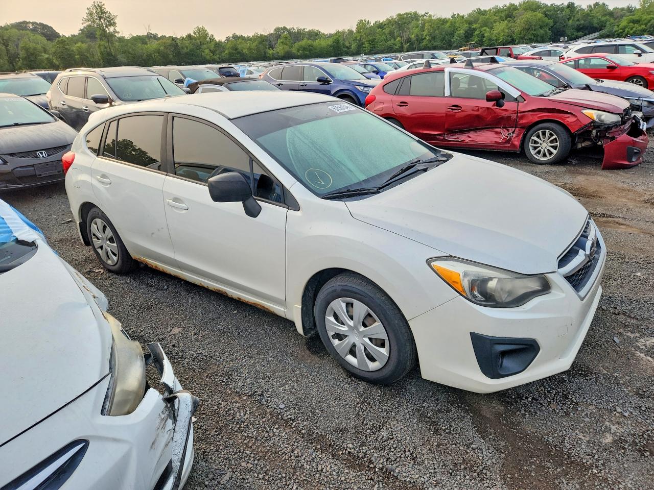 2013 Subaru Impreza White vin: JF1GPAA63DG201901