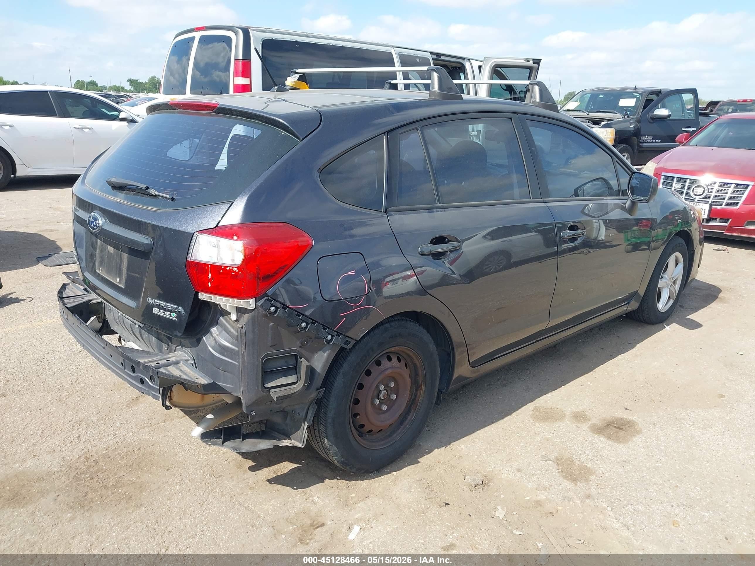 2014 Subaru Impreza 2.0i Gray vin: JF1GPAA63E8321340