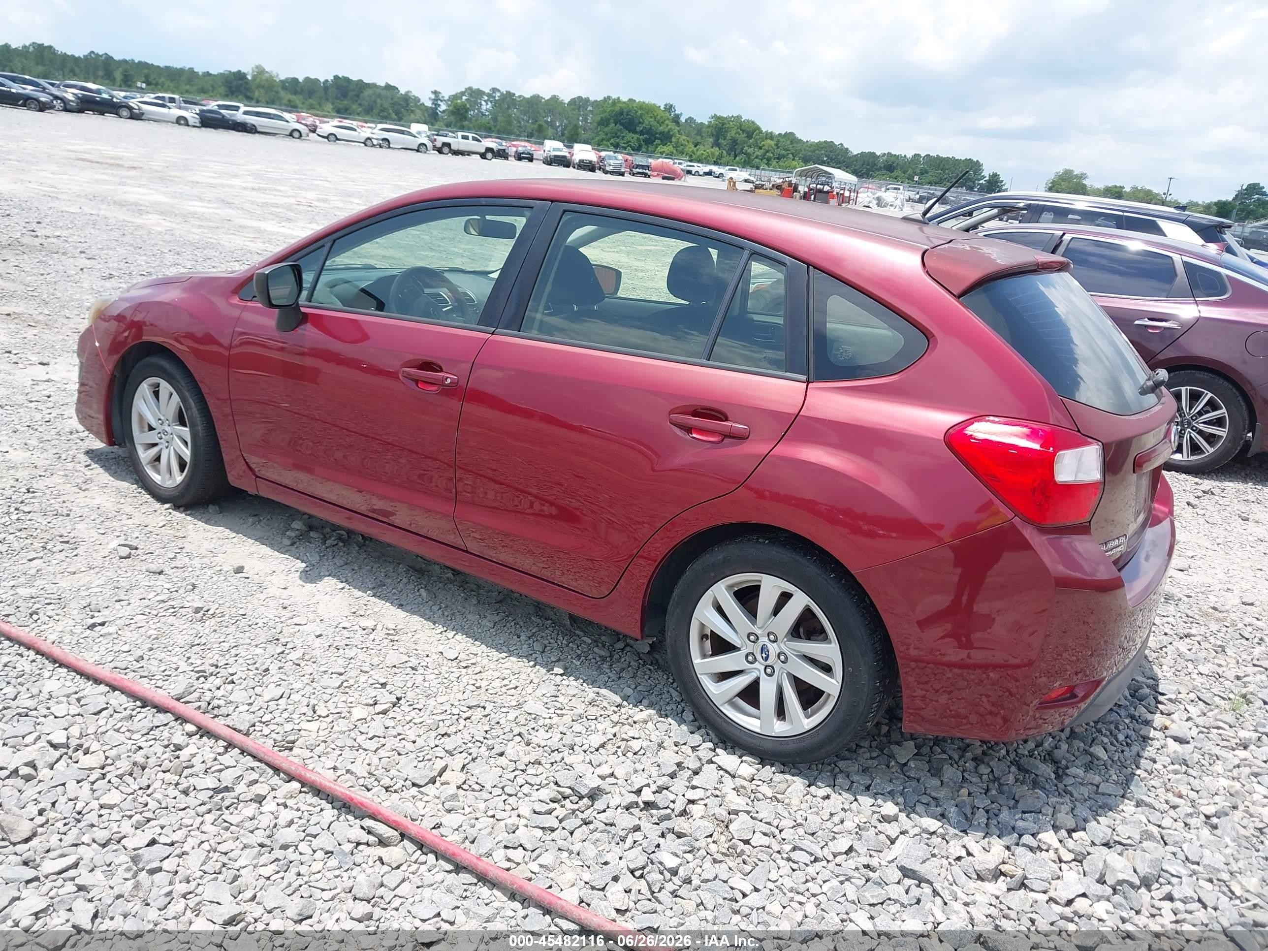 2015 Subaru Impreza 2.0i Red vin: JF1GPAA63F8250139