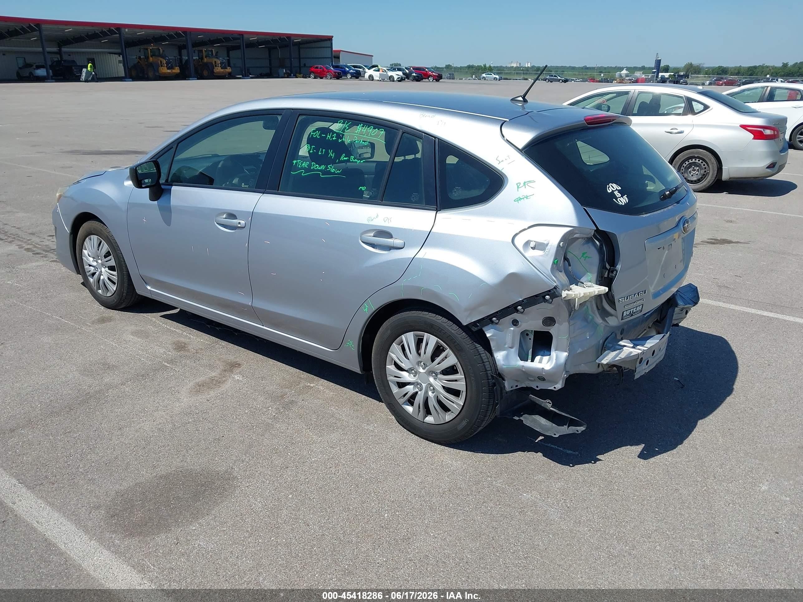 2015 Subaru Impreza 2.0i Серебряный vin: JF1GPAA63F8282007