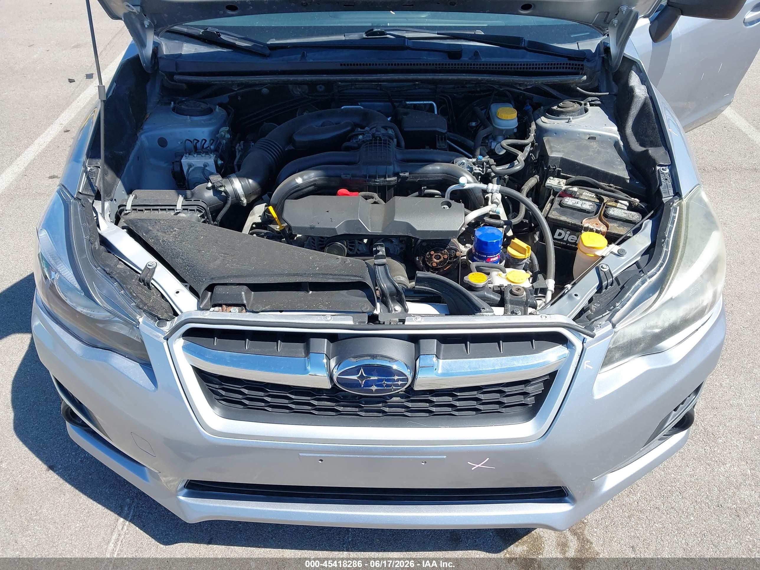 2015 Subaru Impreza 2.0i Серебряный vin: JF1GPAA63F8282007