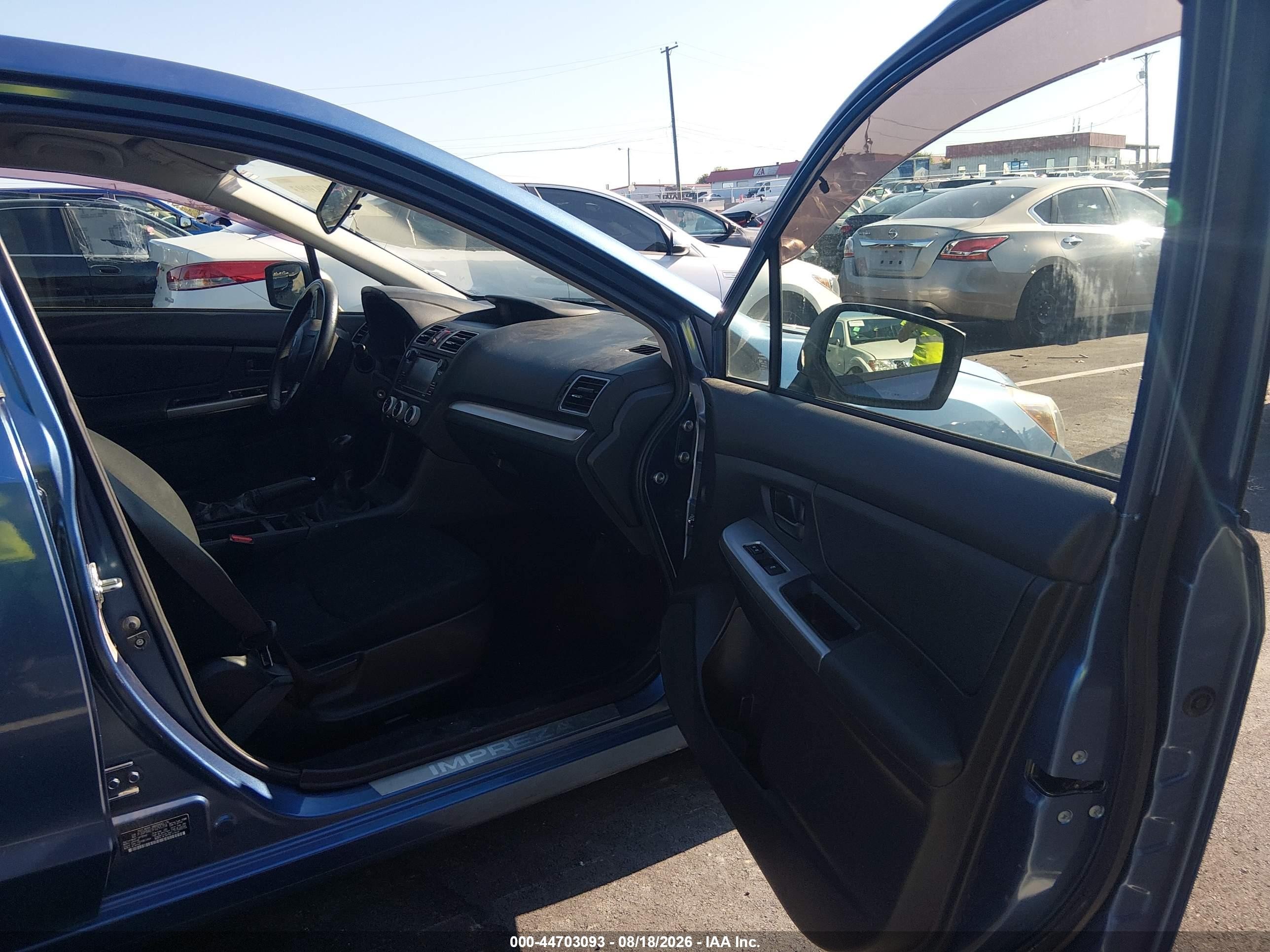 2015 Subaru Impreza 2.0i Blue vin: JF1GPAA63FG255704