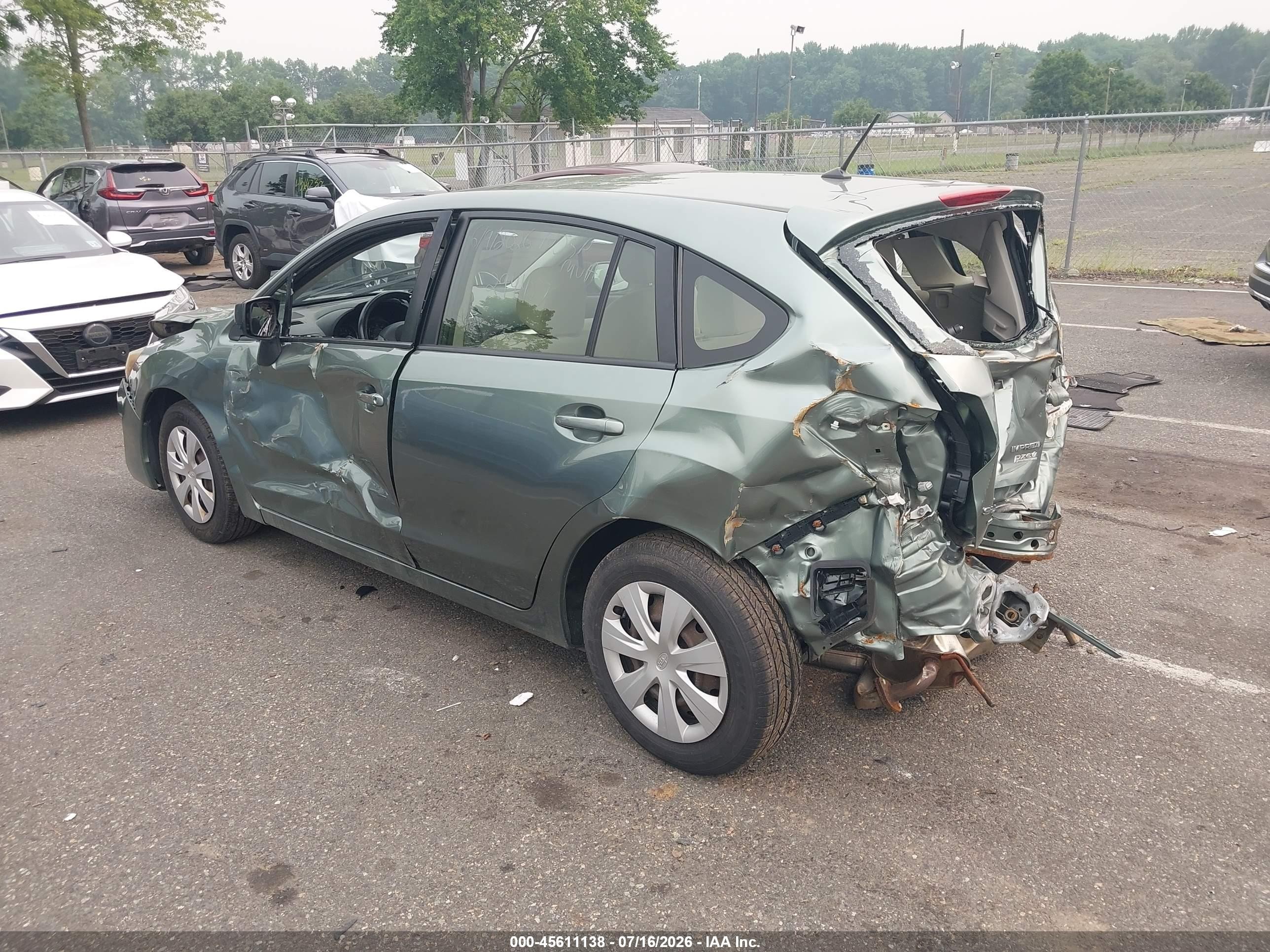 2015 Subaru Impreza 2.0i Green vin: JF1GPAA63FH271394