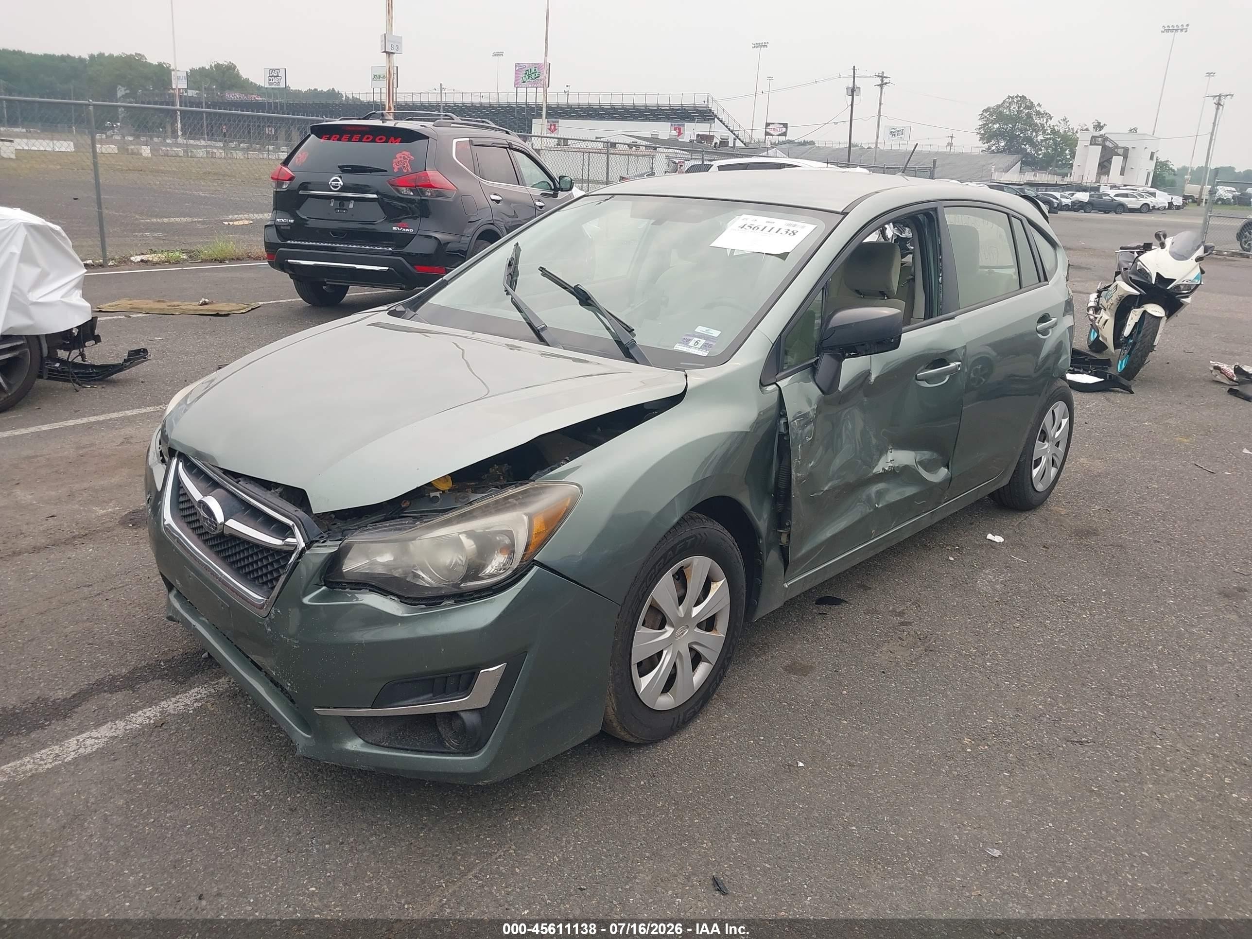 2015 Subaru Impreza 2.0i Green vin: JF1GPAA63FH271394