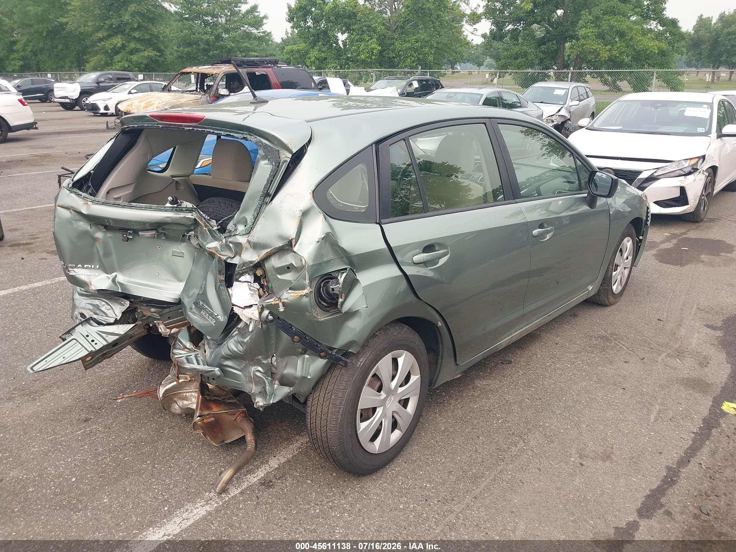 2015 Subaru Impreza 2.0i Green vin: JF1GPAA63FH271394