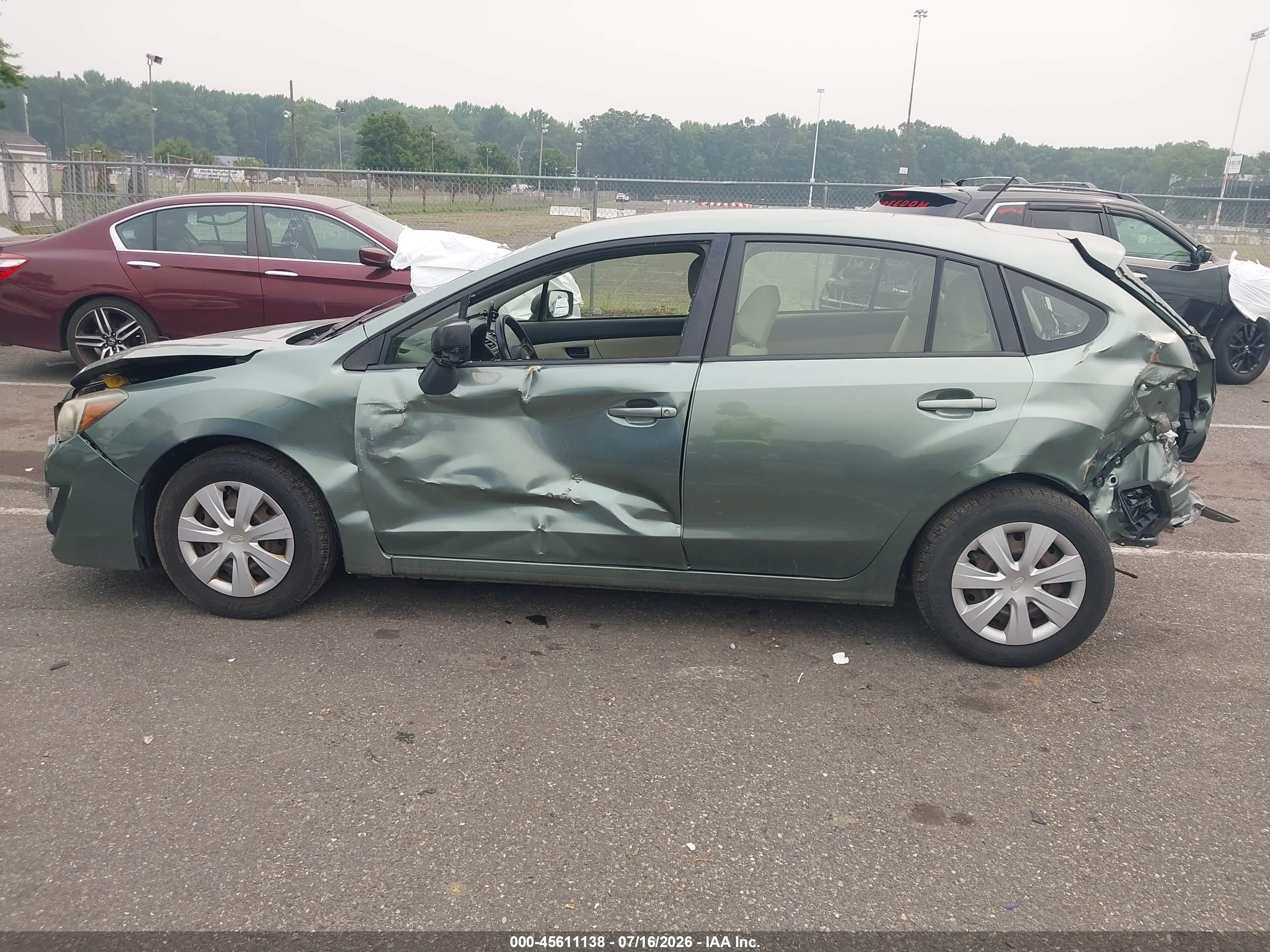 2015 Subaru Impreza 2.0i Green vin: JF1GPAA63FH271394