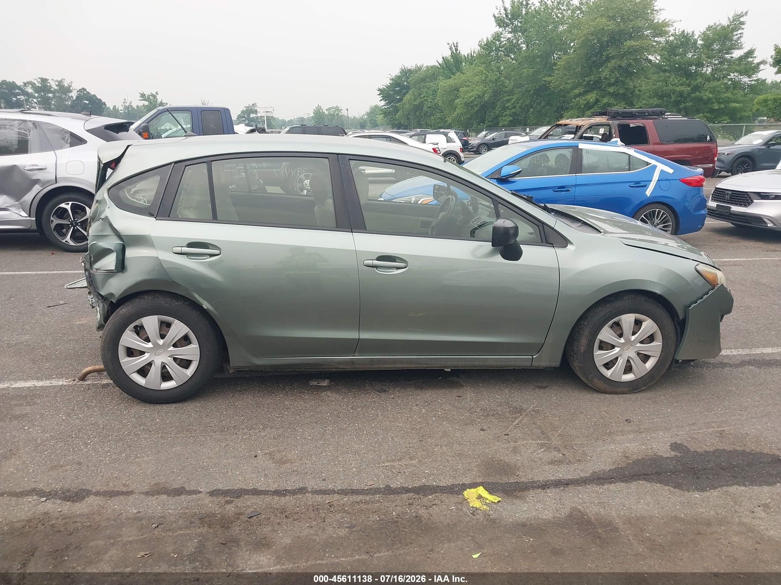 2015 Subaru Impreza 2.0i Green vin: JF1GPAA63FH271394