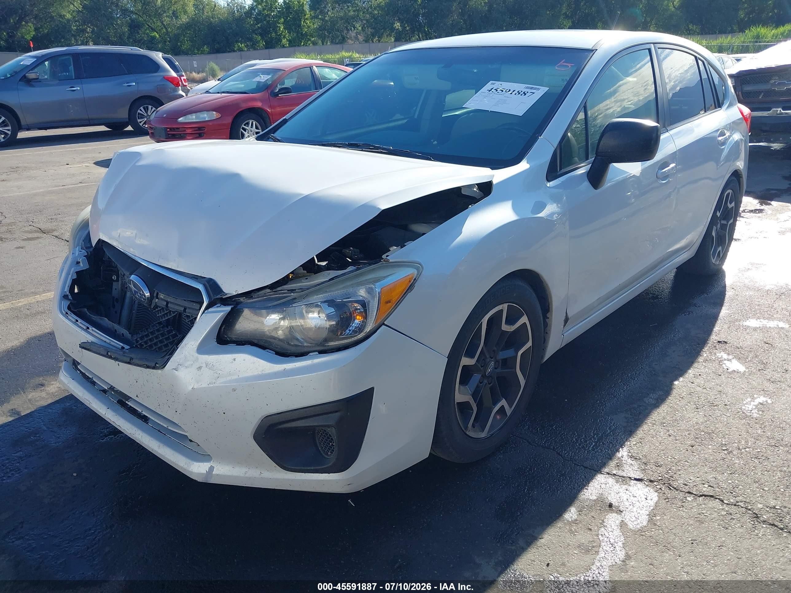 2012 Subaru Impreza 2.0i White vin: JF1GPAA64CH212298