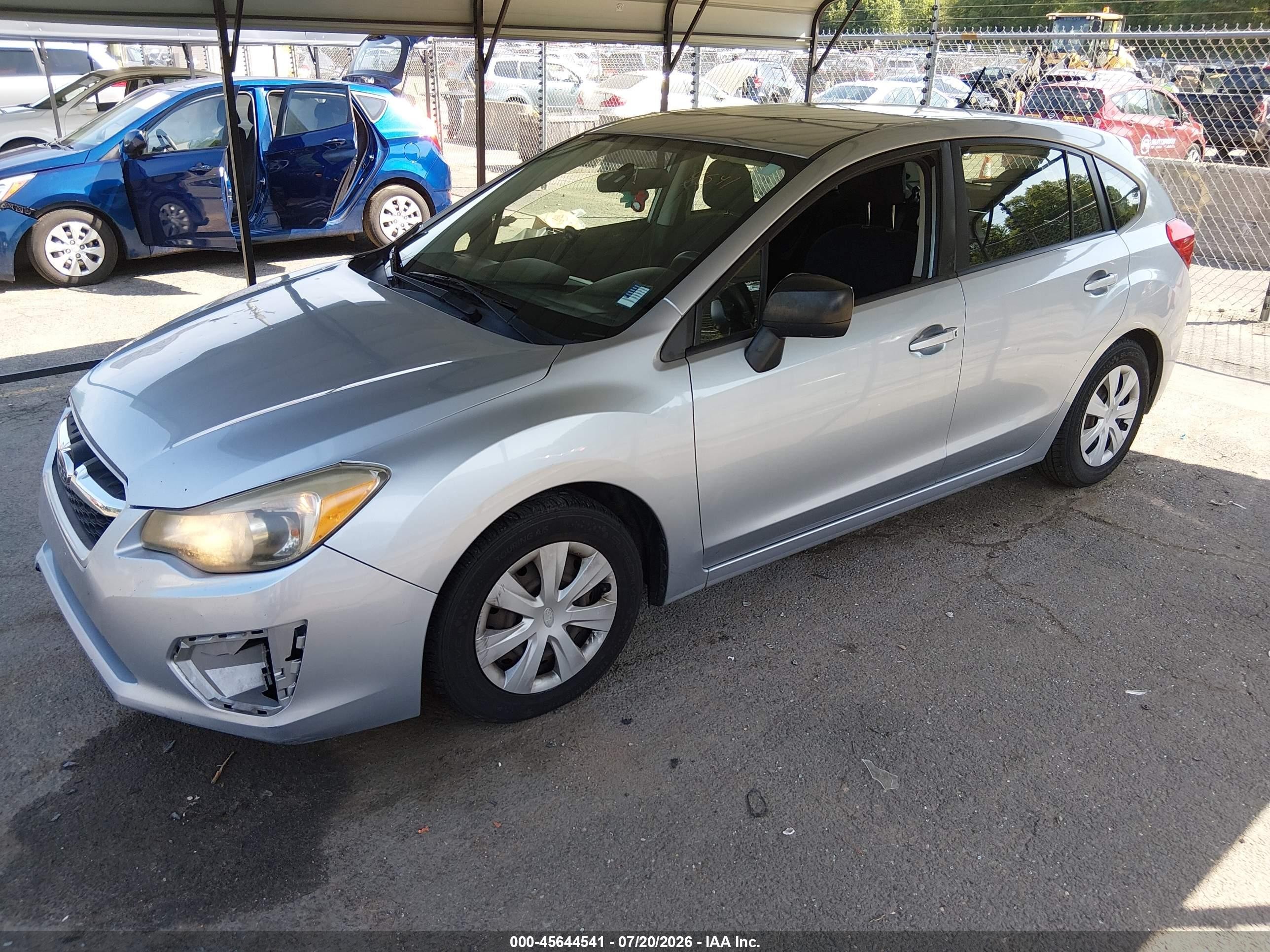 2012 Subaru Impreza 2.0i Silver vin: JF1GPAA64CH234737