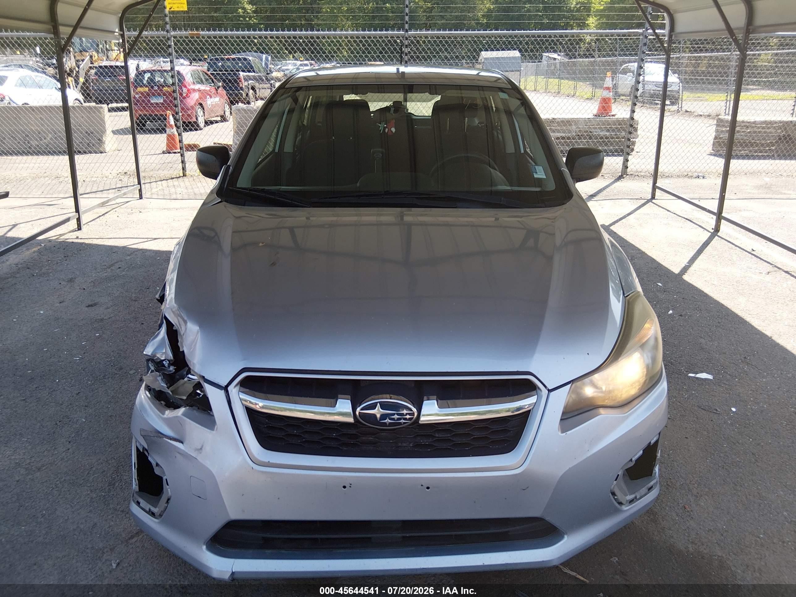2012 Subaru Impreza 2.0i Silver vin: JF1GPAA64CH234737