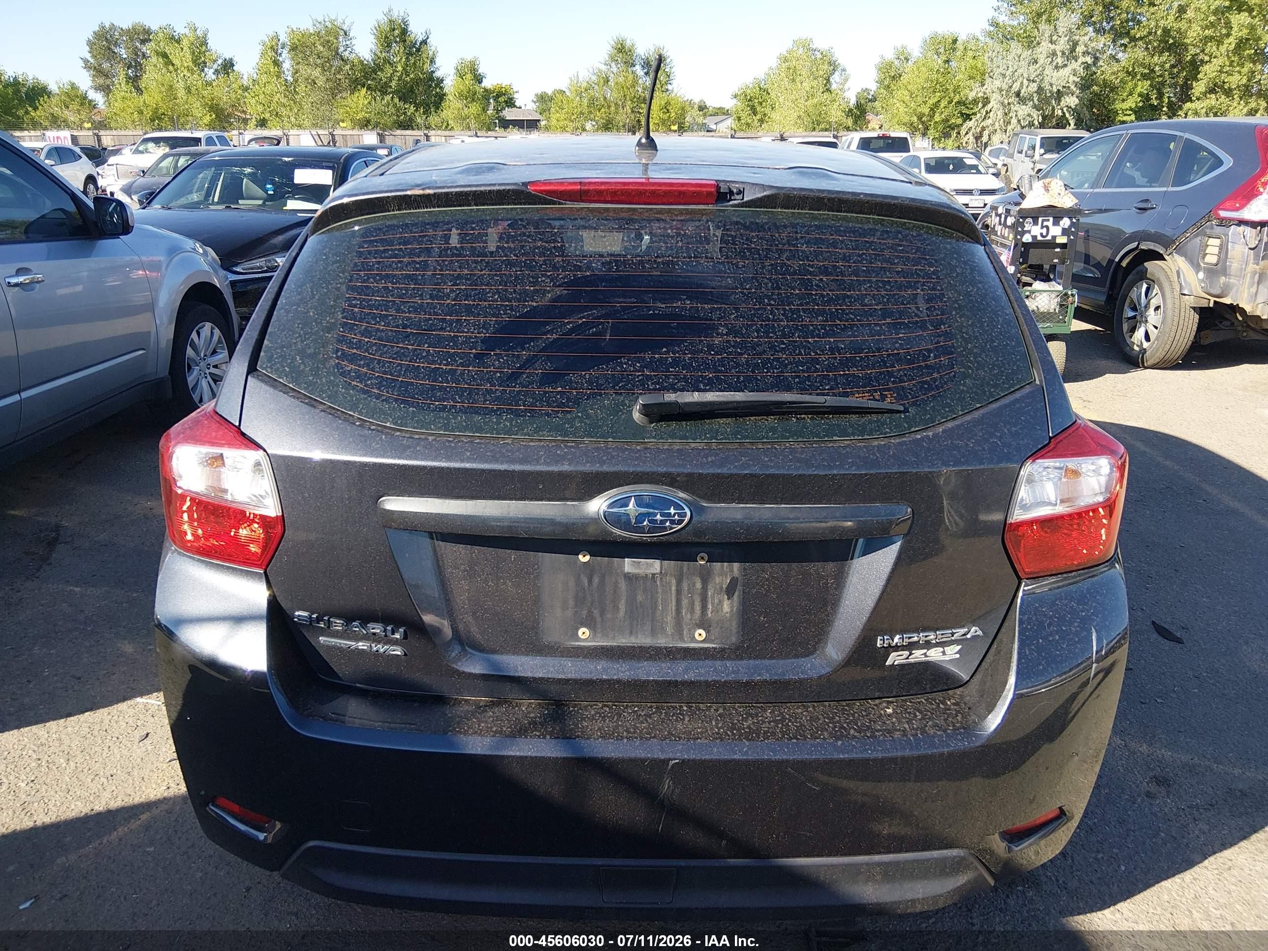 2013 Subaru Impreza 2.0i Gray vin: JF1GPAA64D2885001
