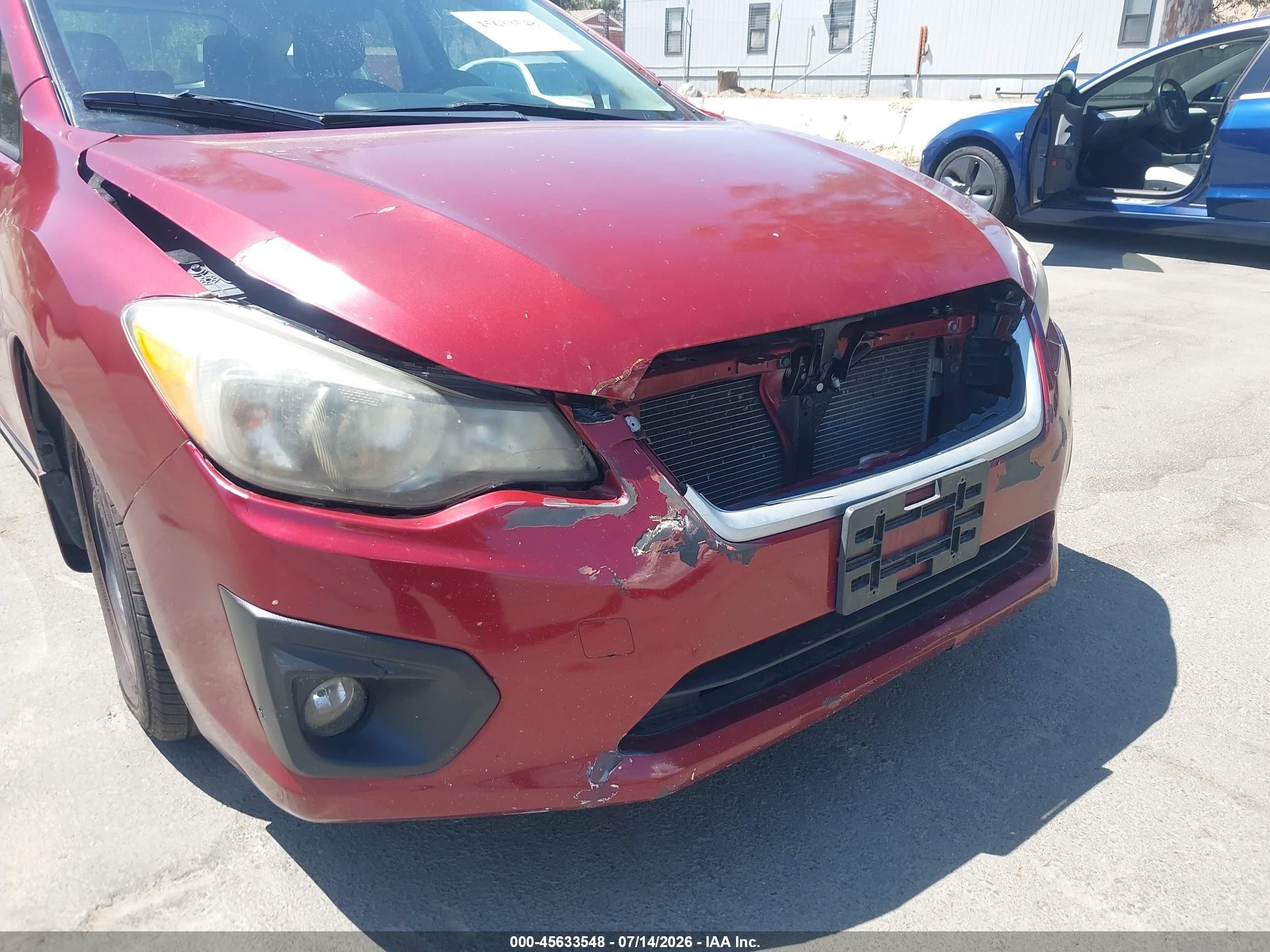 2014 Subaru Impreza 2.0i Red vin: JF1GPAA64E8260189