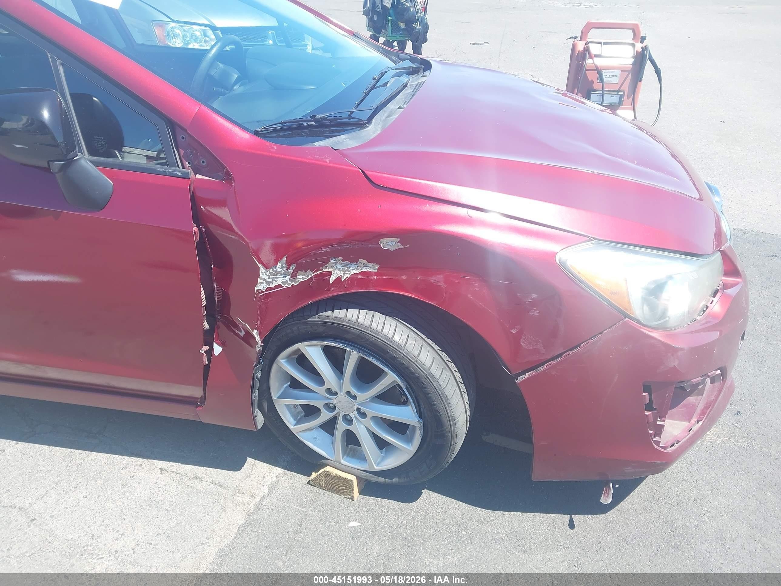 2014 Subaru Impreza 2.0i Red vin: JF1GPAA64E8303607