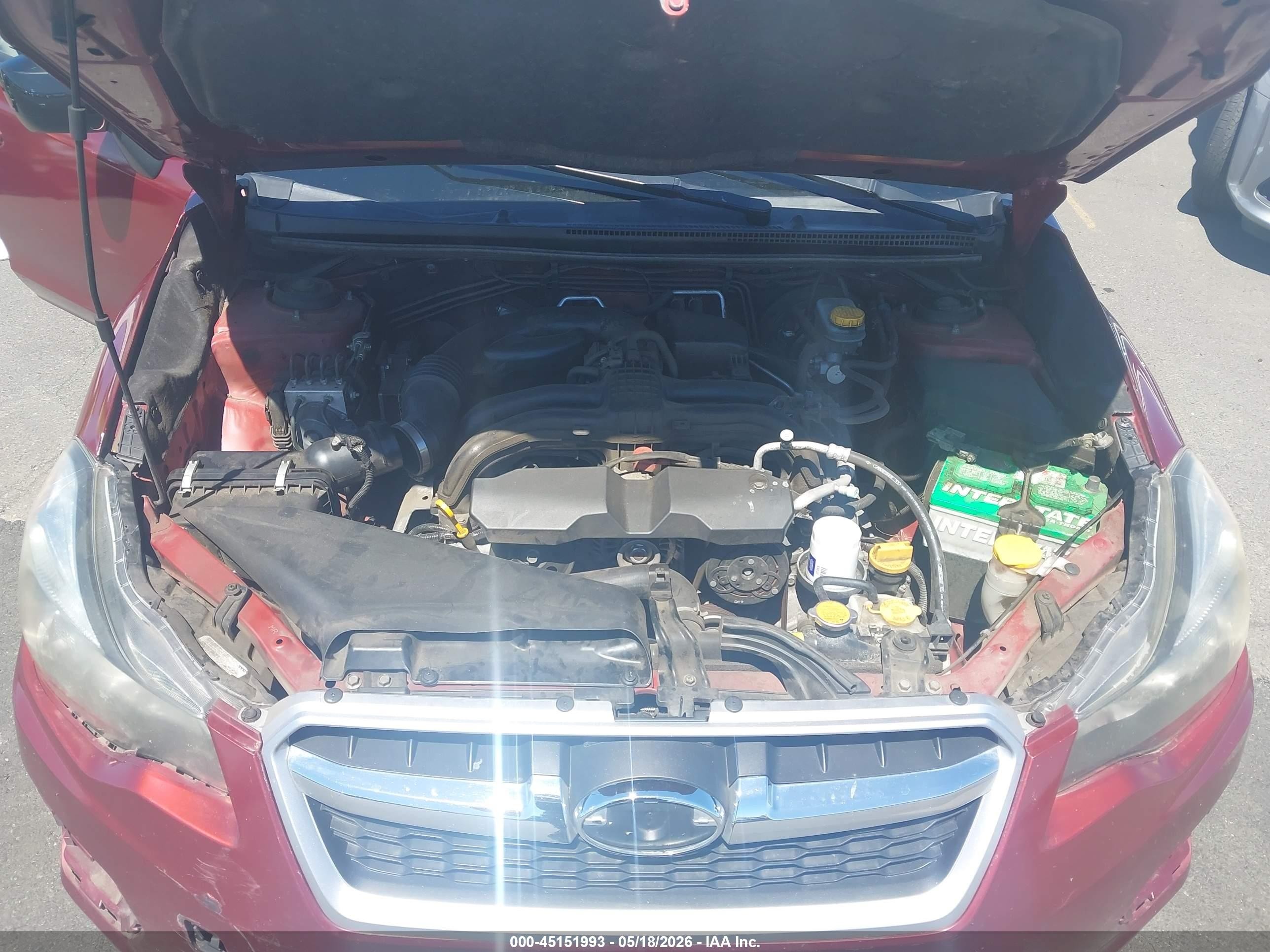2014 Subaru Impreza 2.0i Red vin: JF1GPAA64E8303607
