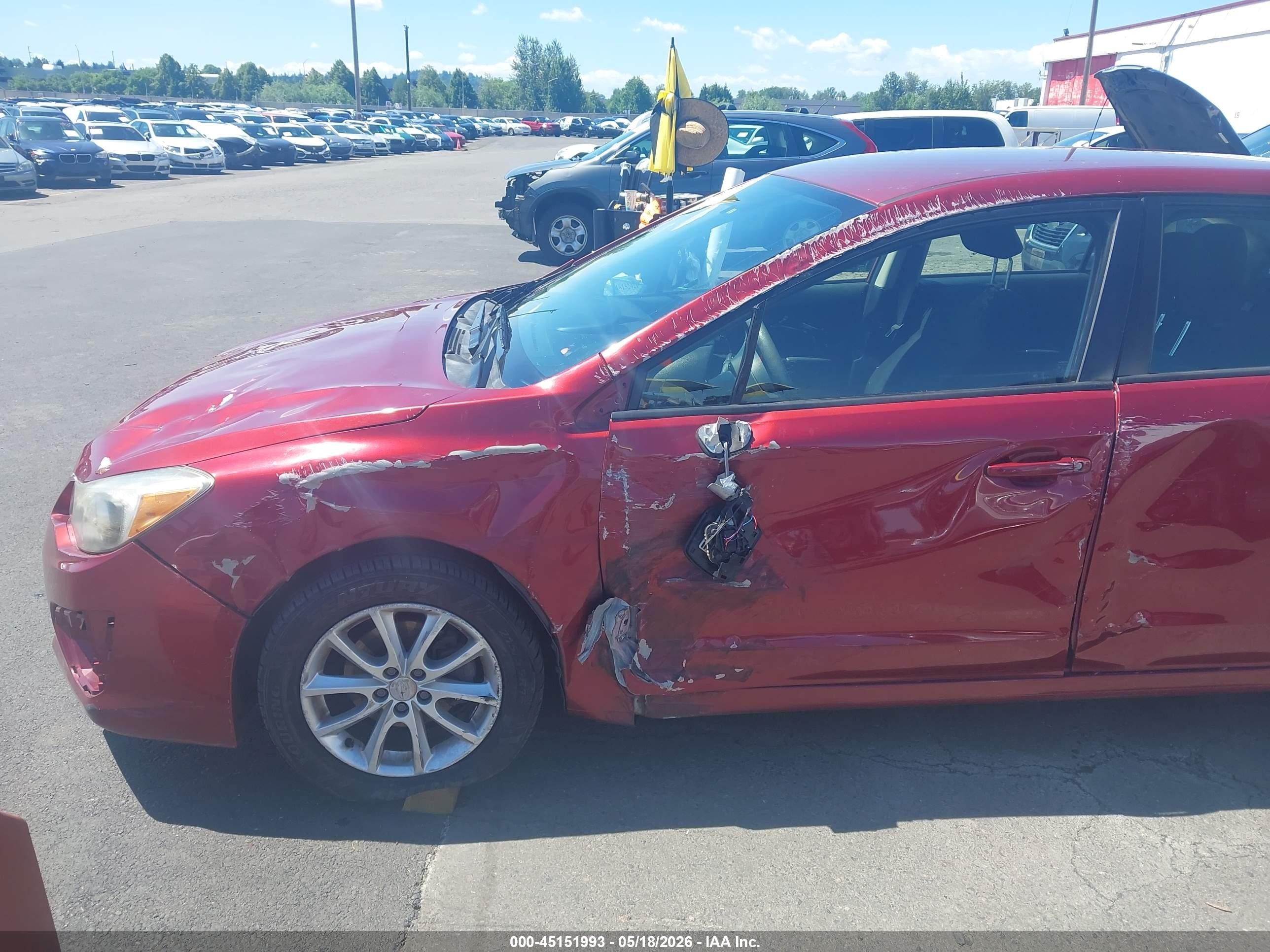 2014 Subaru Impreza 2.0i Red vin: JF1GPAA64E8303607