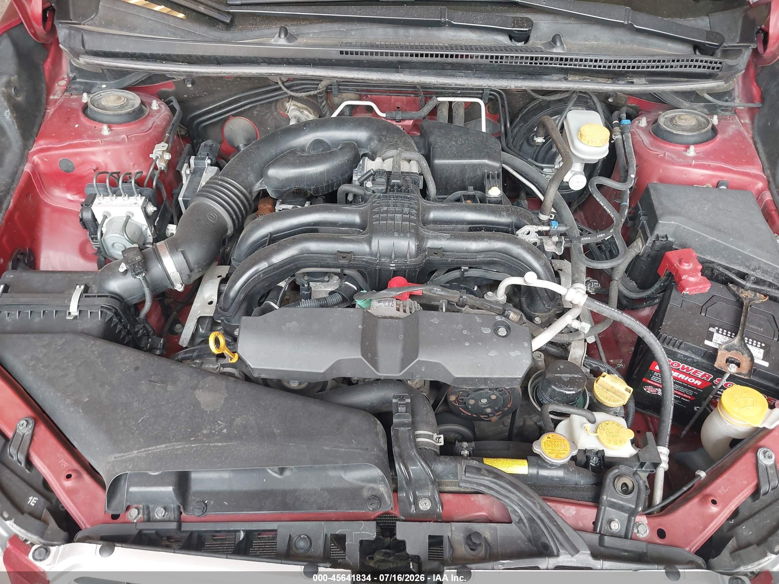 2014 Subaru Impreza 2.0i Red vin: JF1GPAA64E8335604