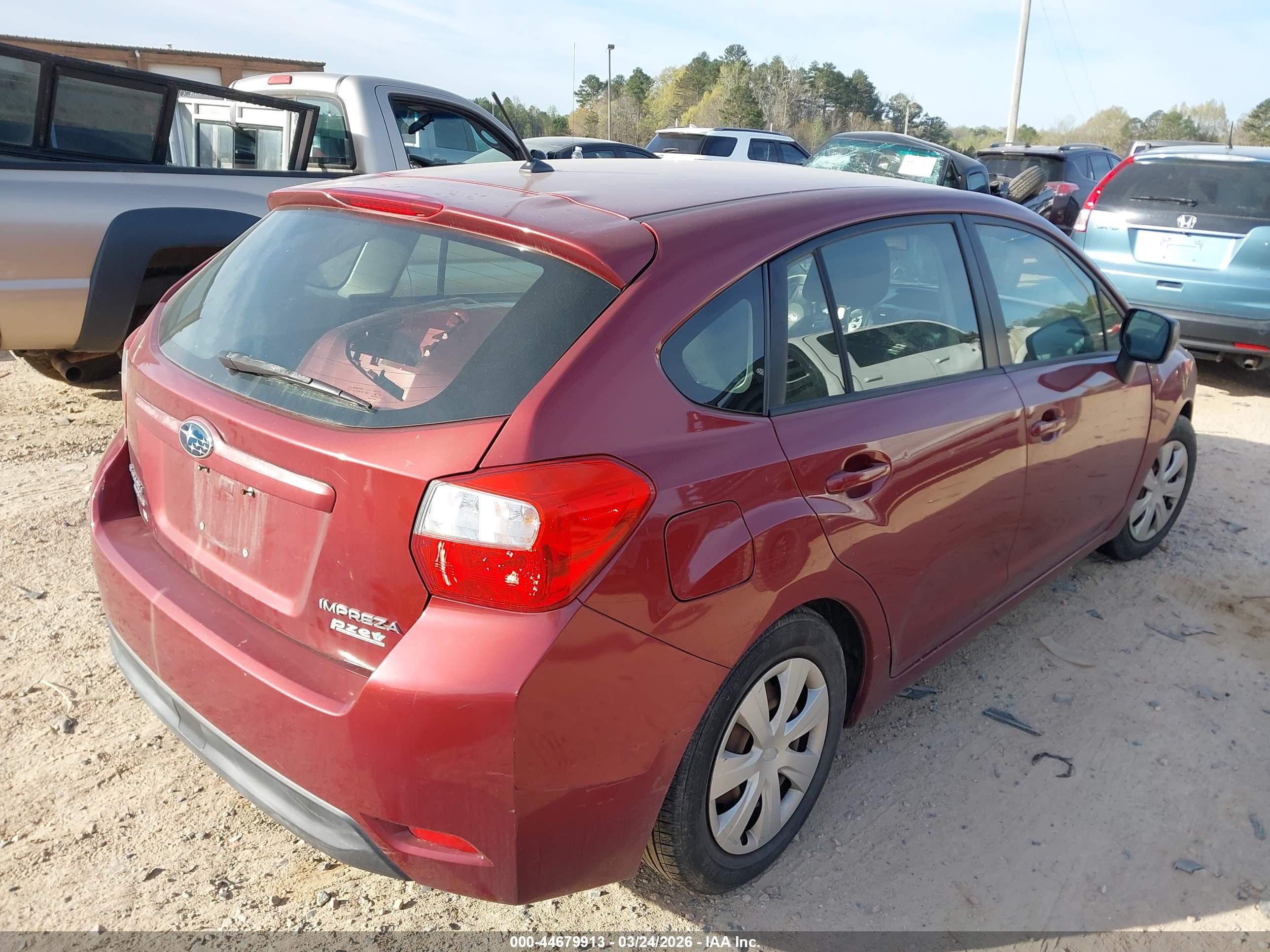 2013 Subaru Impreza Wagon 2.0i Red vin: JF1GPAA65D2843114