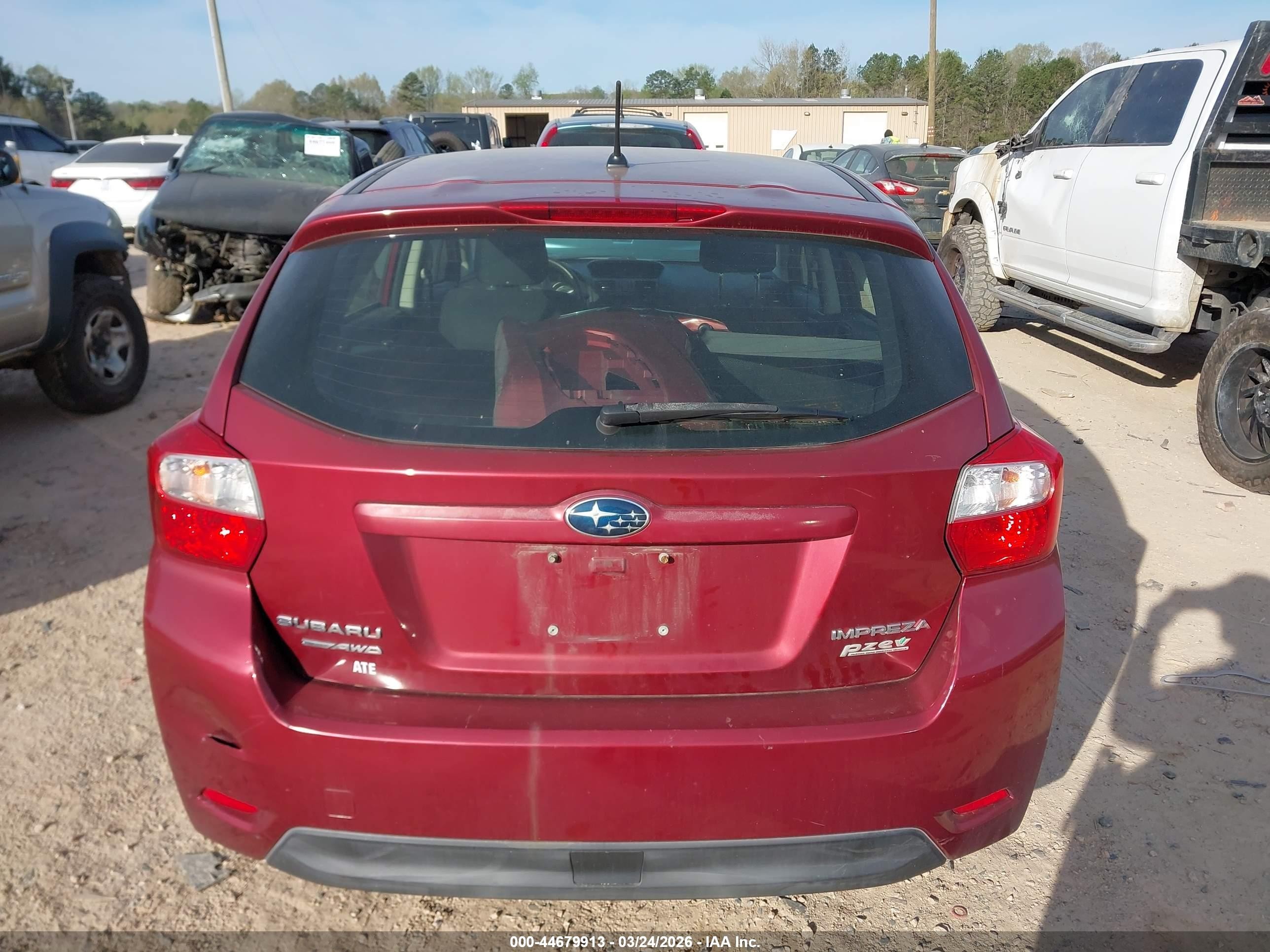 2013 Subaru Impreza Wagon 2.0i Red vin: JF1GPAA65D2843114