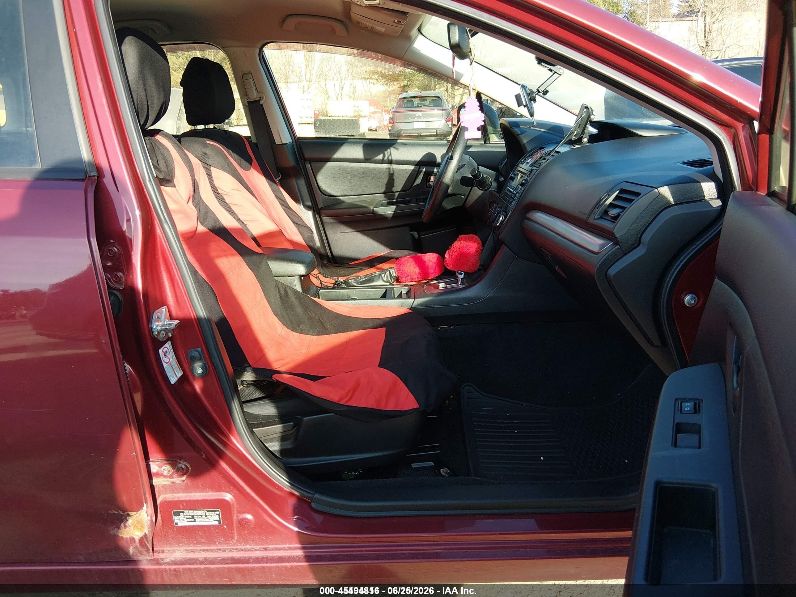 2013 Subaru Impreza 2.0i Burgundy vin: JF1GPAA65D2878252