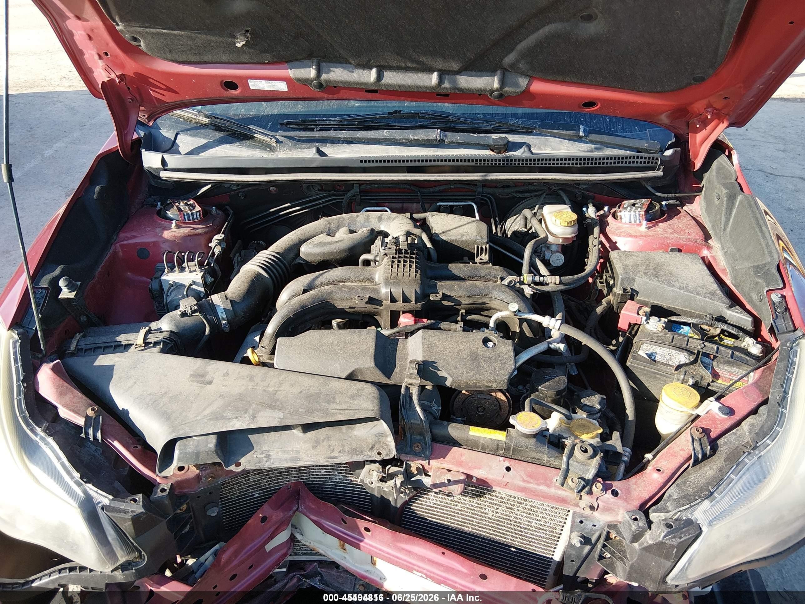 2013 Subaru Impreza 2.0i Burgundy vin: JF1GPAA65D2878252