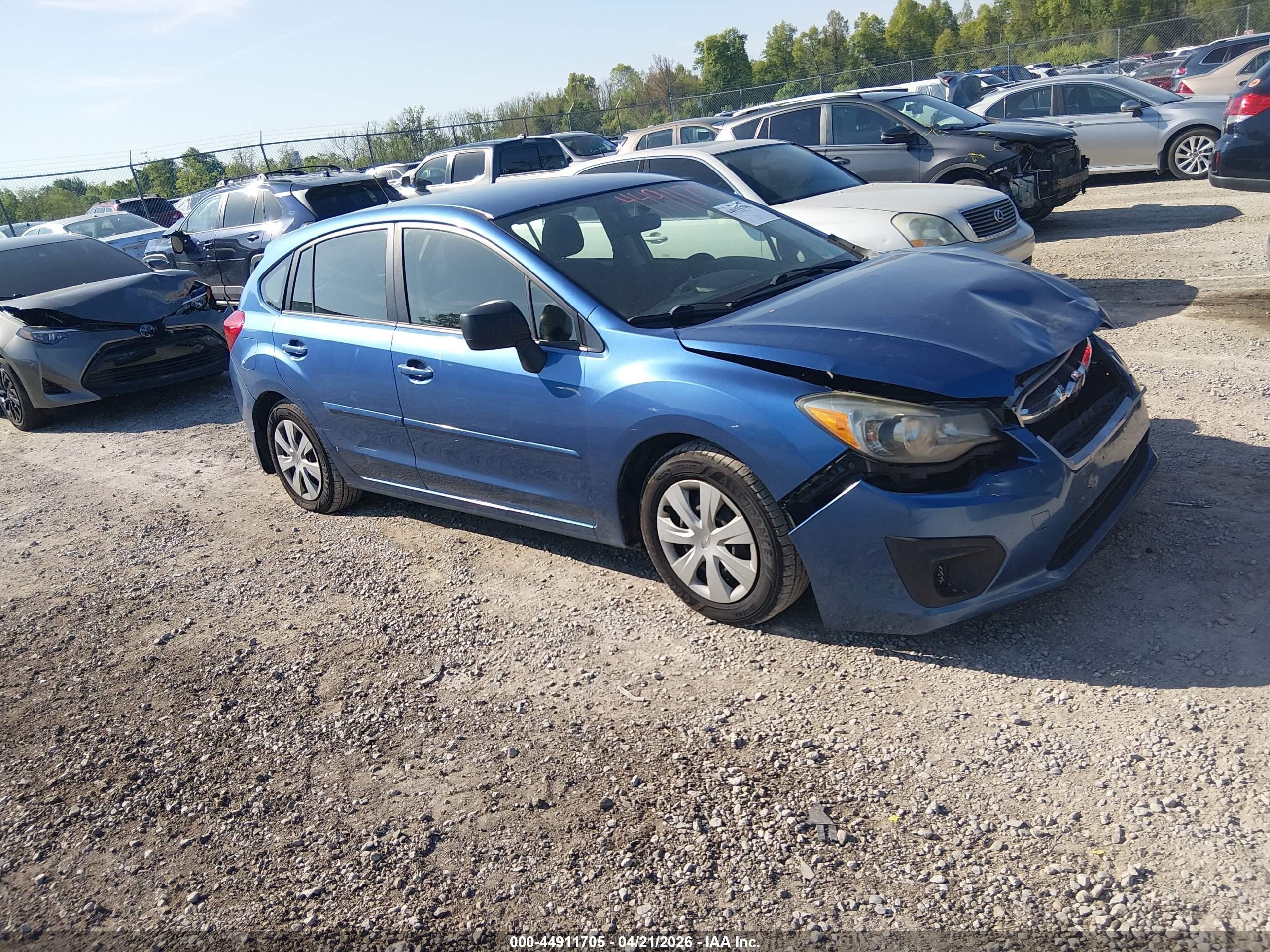 2014 Subaru Impreza 2.0i Синий vin: JF1GPAA65E8257561