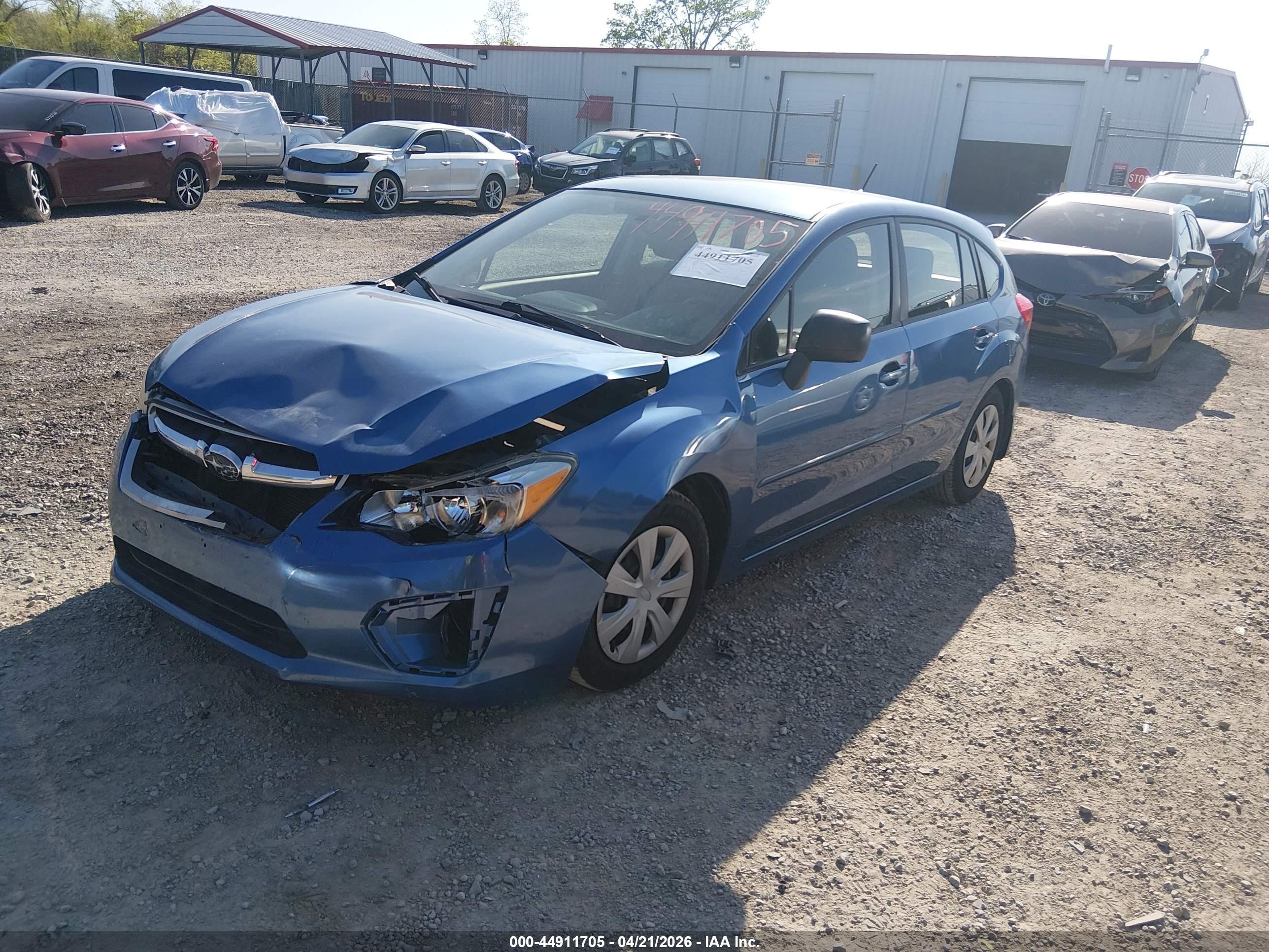 2014 Subaru Impreza 2.0i Blue vin: JF1GPAA65E8257561